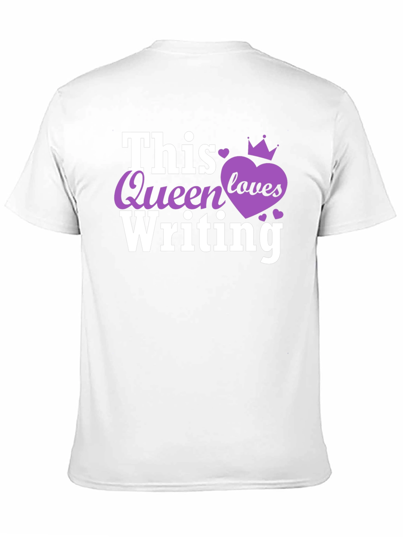 Black Queen Writing T-Shirt - Black Novelty Tee view 11