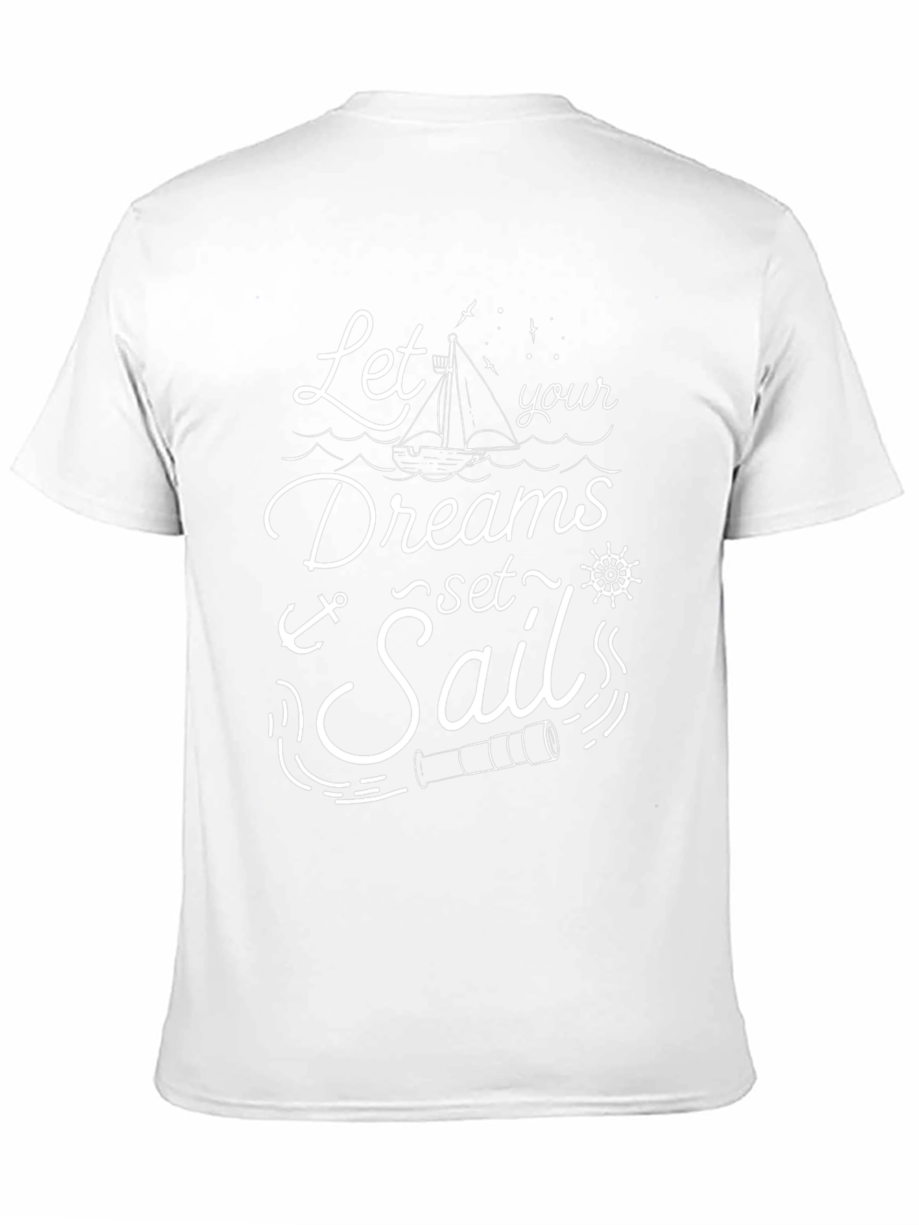 Black Nautical Dreams T-Shirt - Let Your Dreams Set Sail view 11