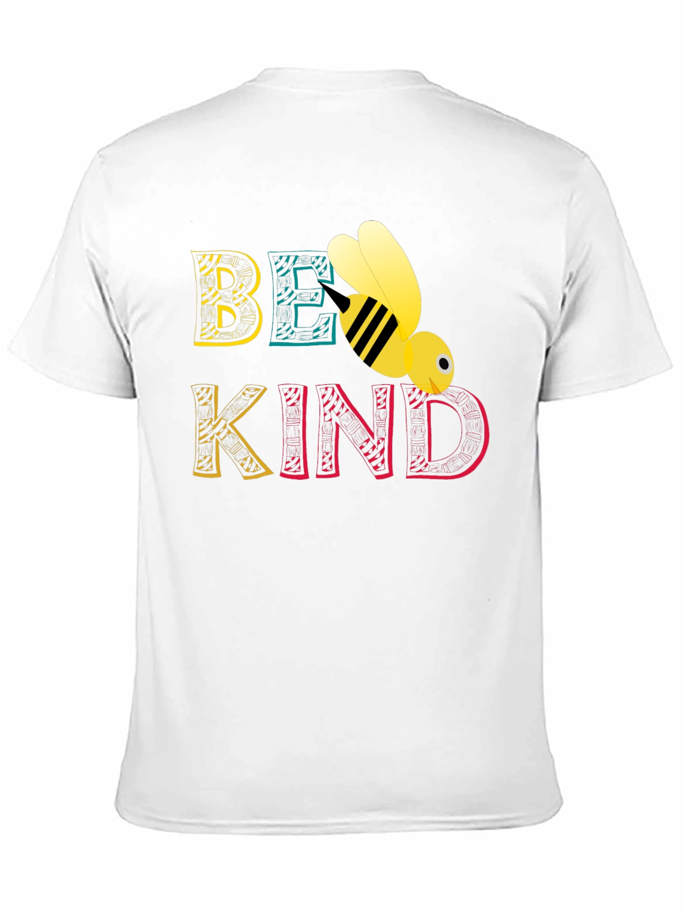 Black Be Kind Bee Graphic Tee - Black Unisex T-Shirt view 11