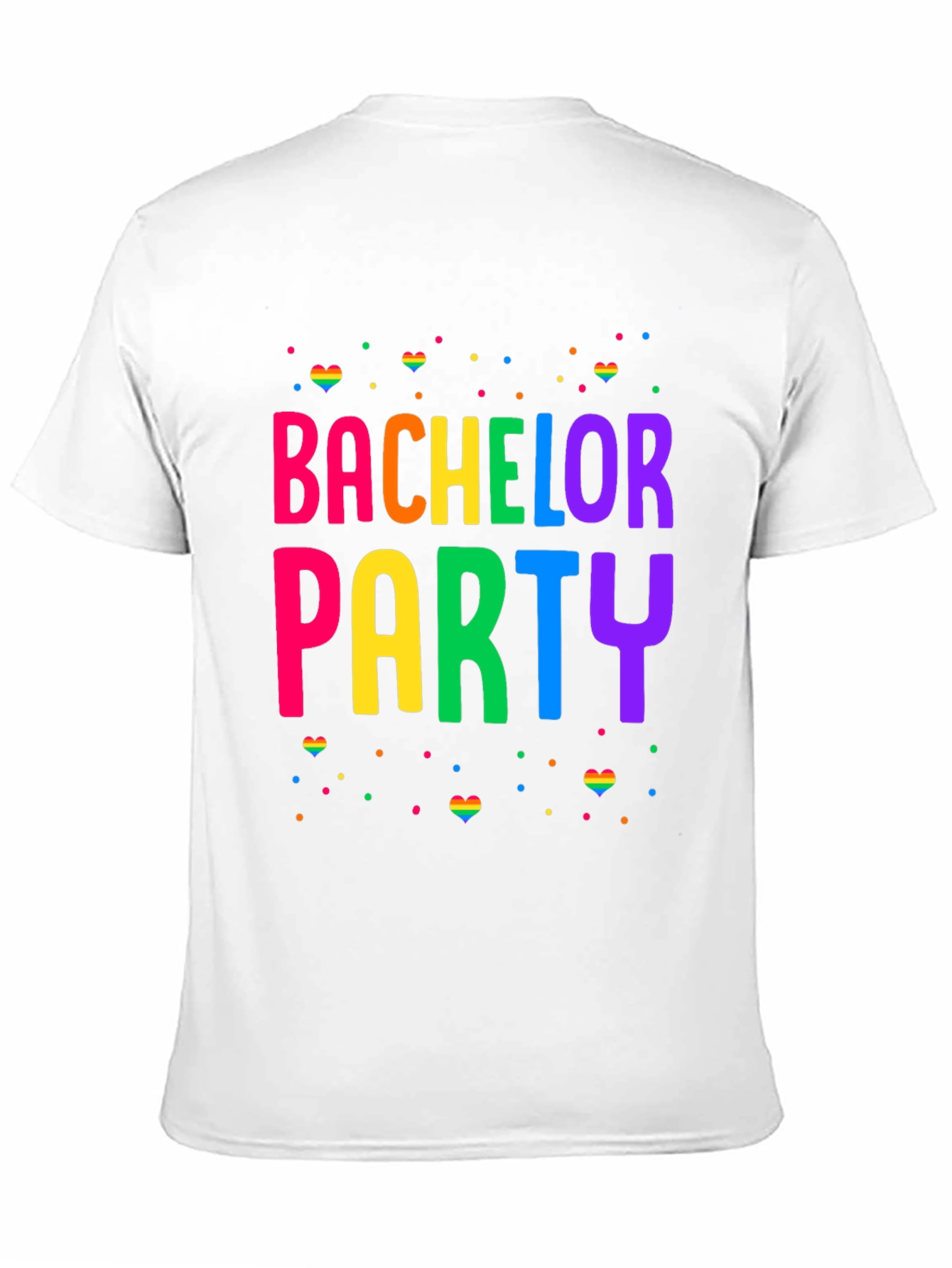 Black Bachelor Party Rainbow Pride T-Shirt view 11