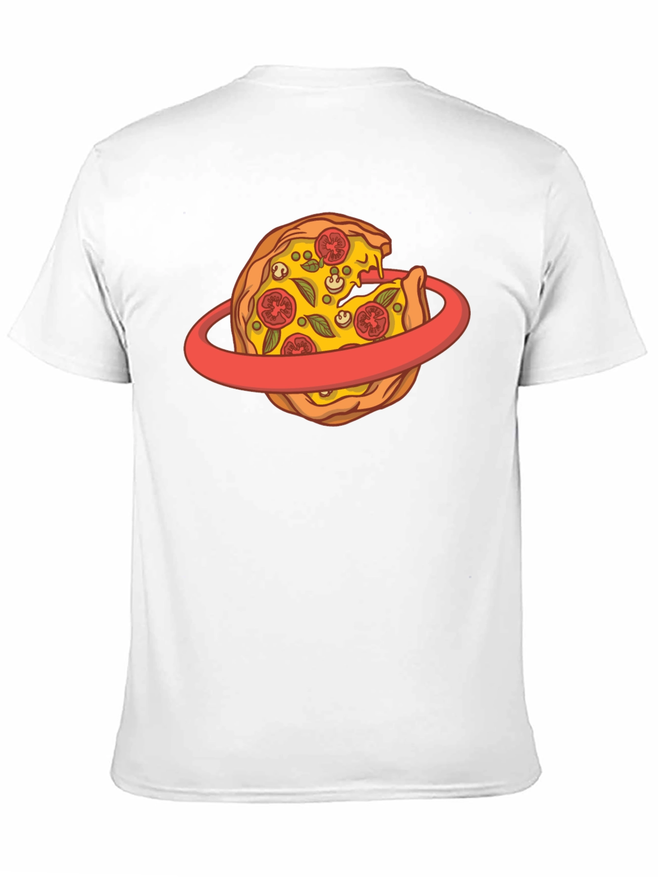 Black Pizza Planet T-Shirt - Black Cotton Graphic Tee view 11