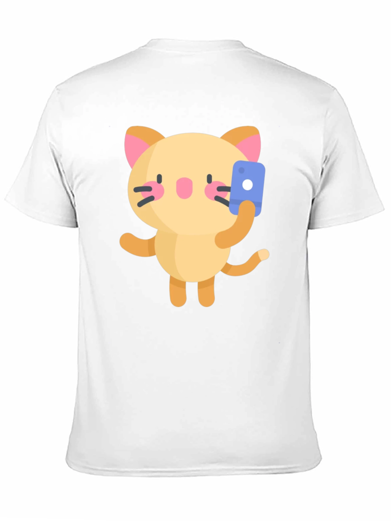 Black Selfie Cat Graphic Tee - Black Cotton Blend Shirt view 11