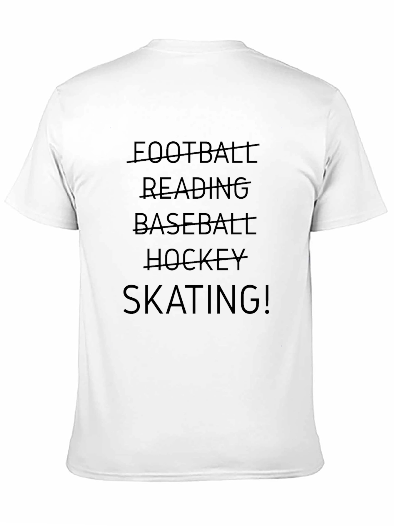 Black Sports T-Shirt - Skating is my Favorite! view 11
