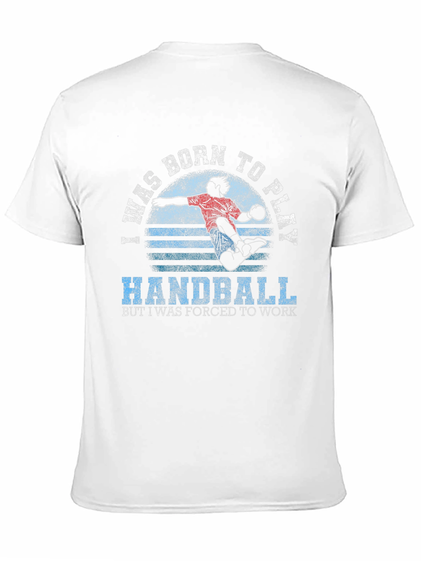 Black Born to Play Handball T-Shirt view 11