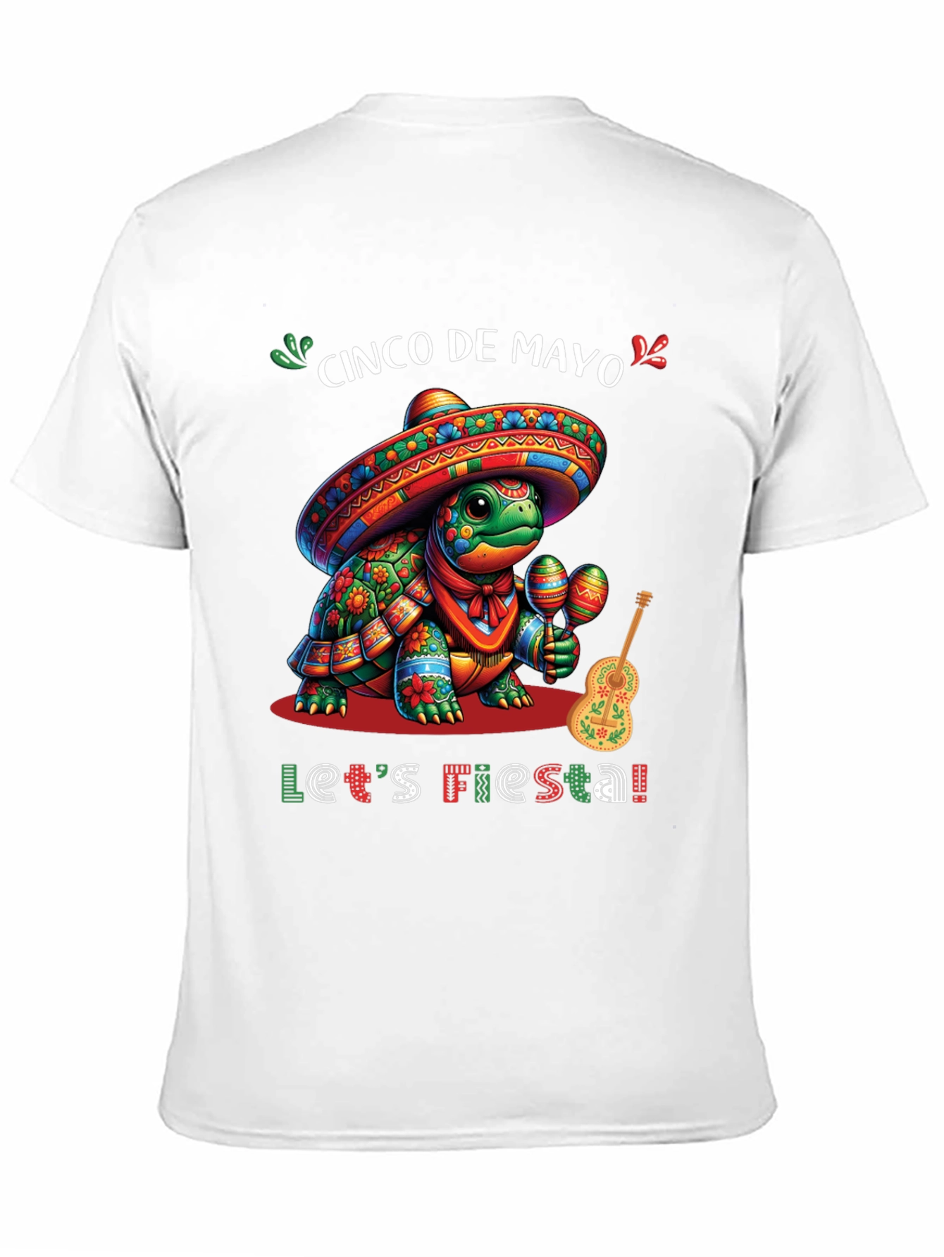 Black Cinco de Mayo Turtle Fiesta T-Shirt view 11