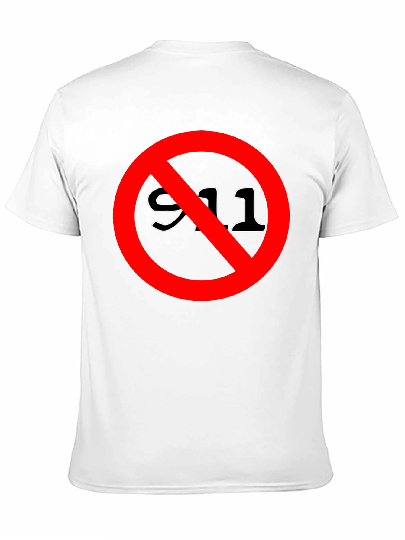 Black Anti 911 T-Shirt - Black Crew Neck Tee view 11