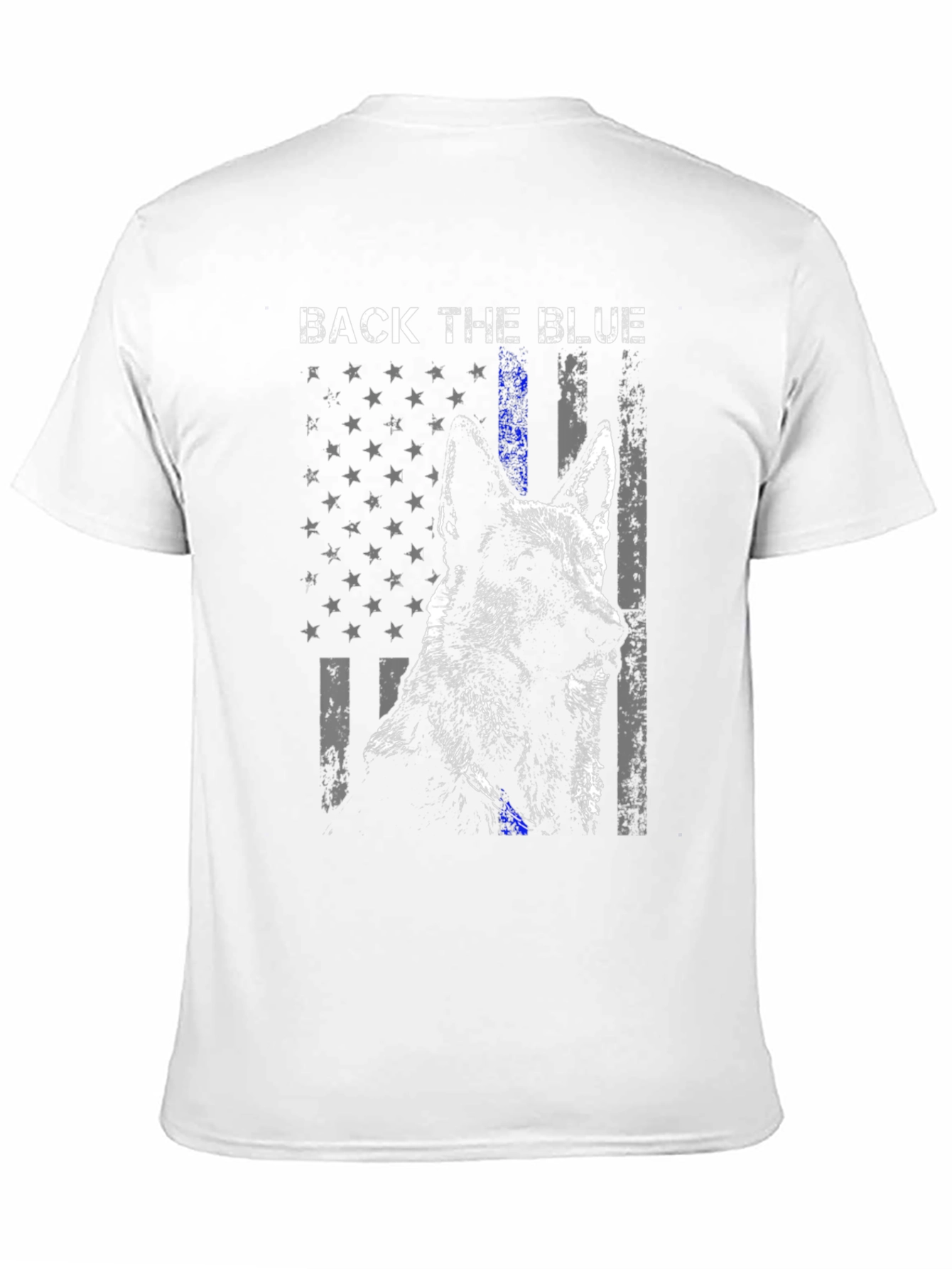 Black Back the Blue Dog T-Shirt view 11