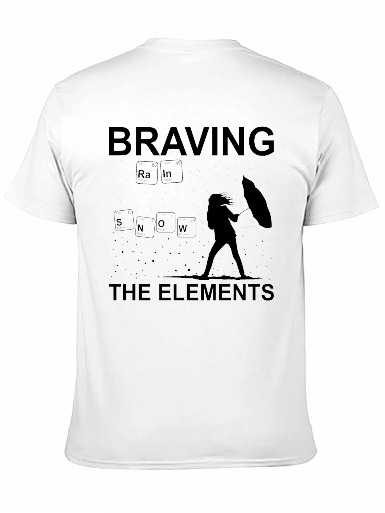 Black Braving the Elements T-Shirt: Rain or Snow view 11