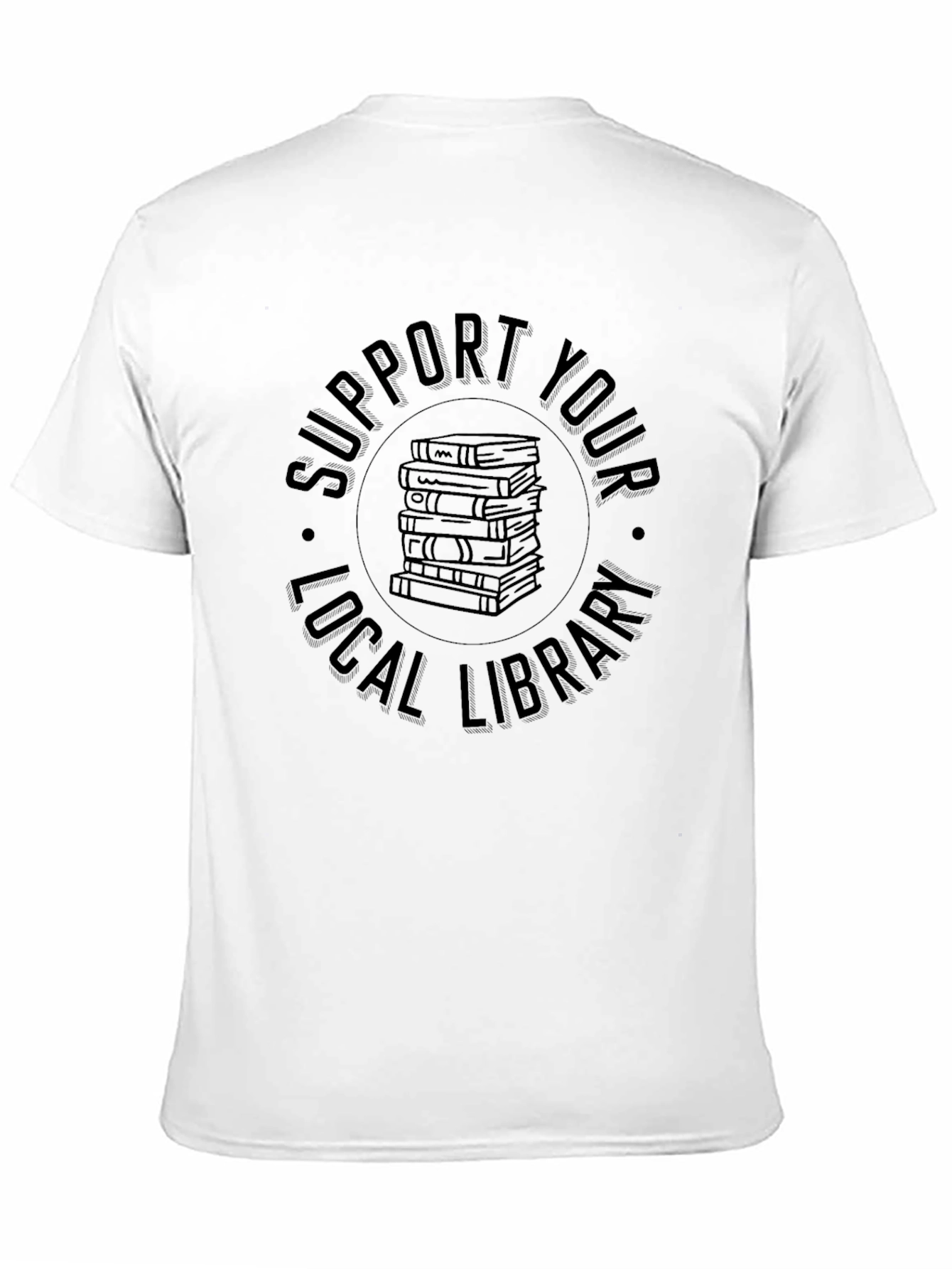 Black Support Your Local Library Graphic Tee view 11