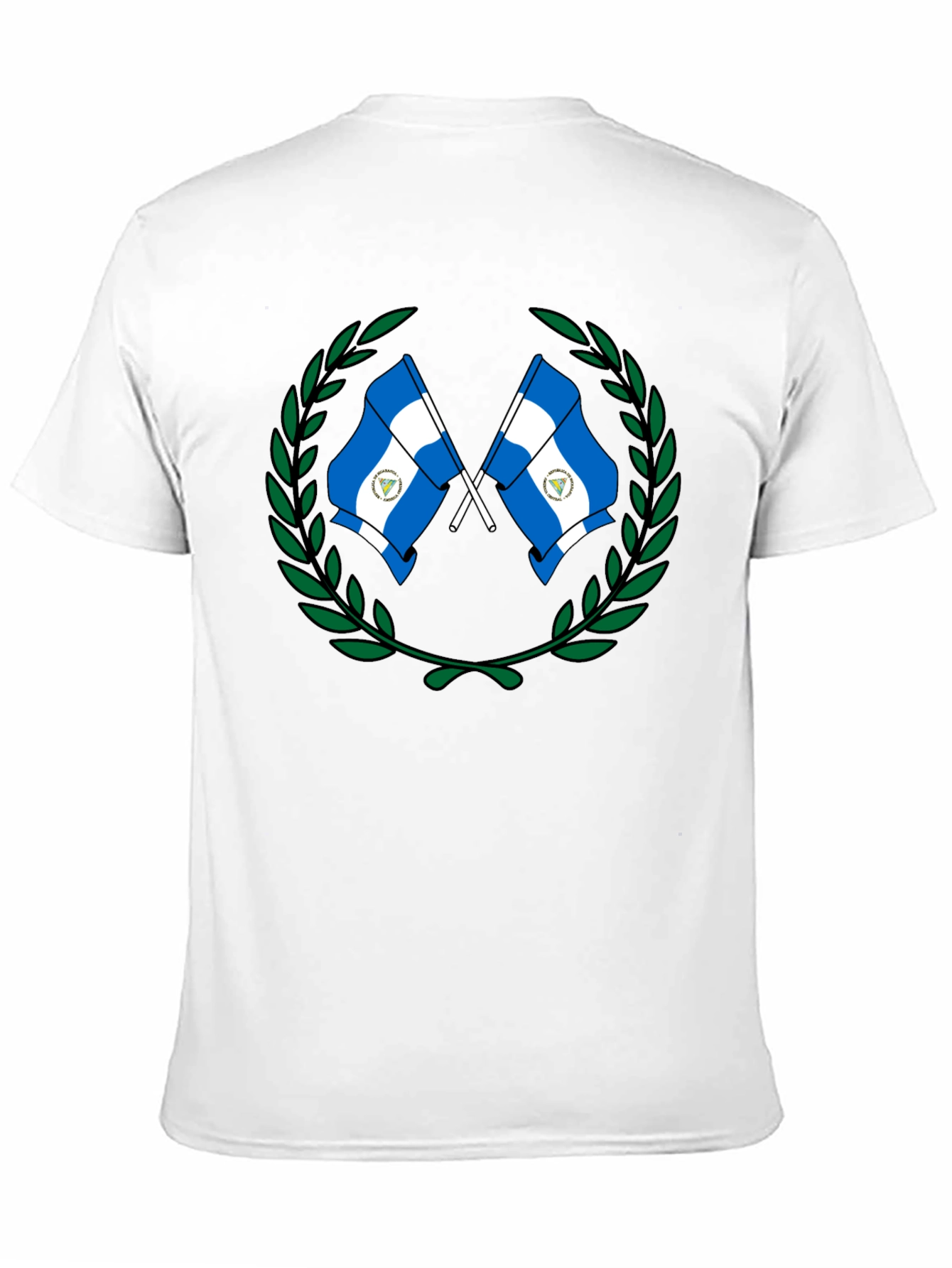 Black Nicaragua Flag T-Shirt view 11
