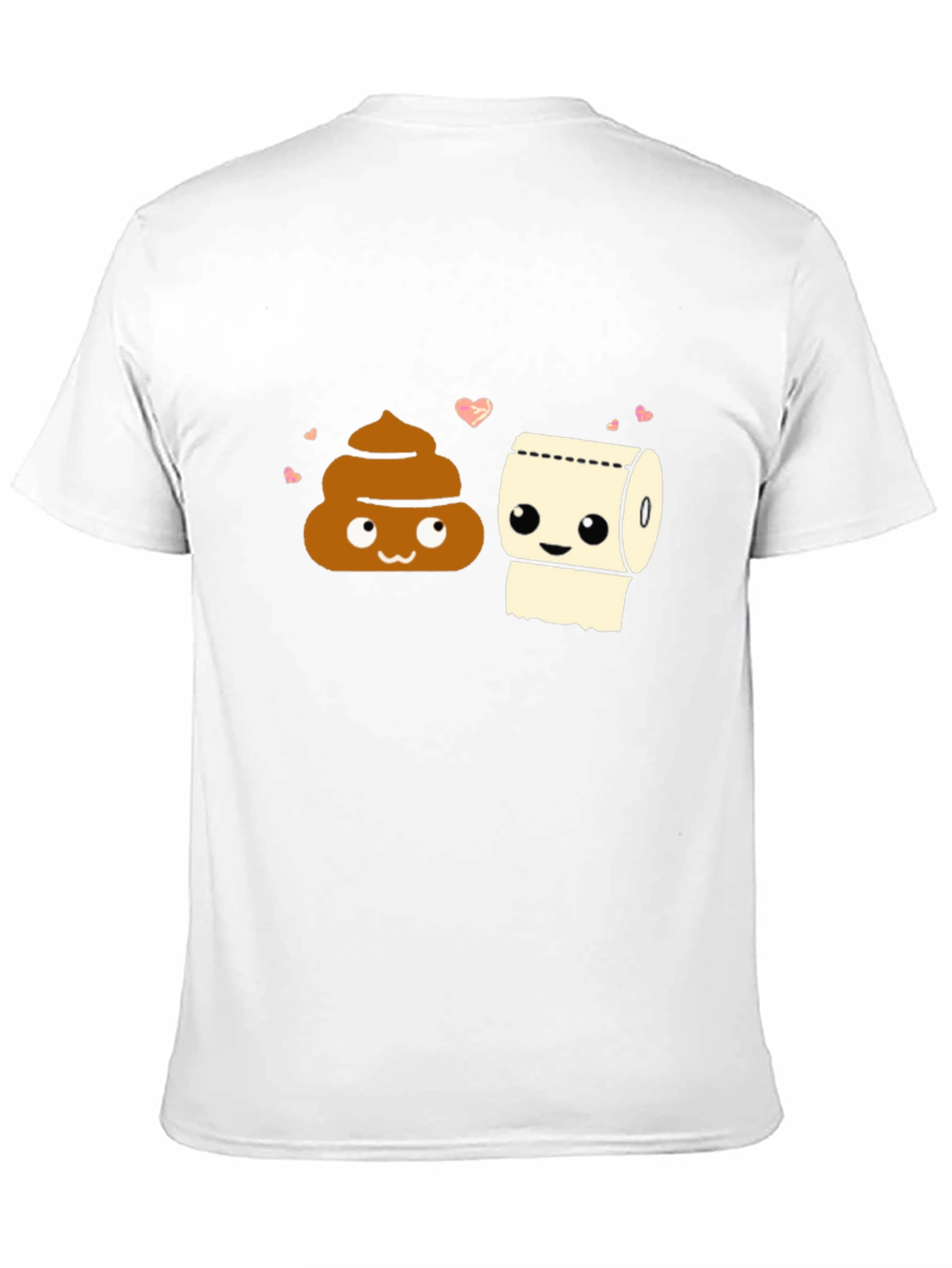 Black Funny Poop & Toilet Paper Matching Couple T-Shirt view 11