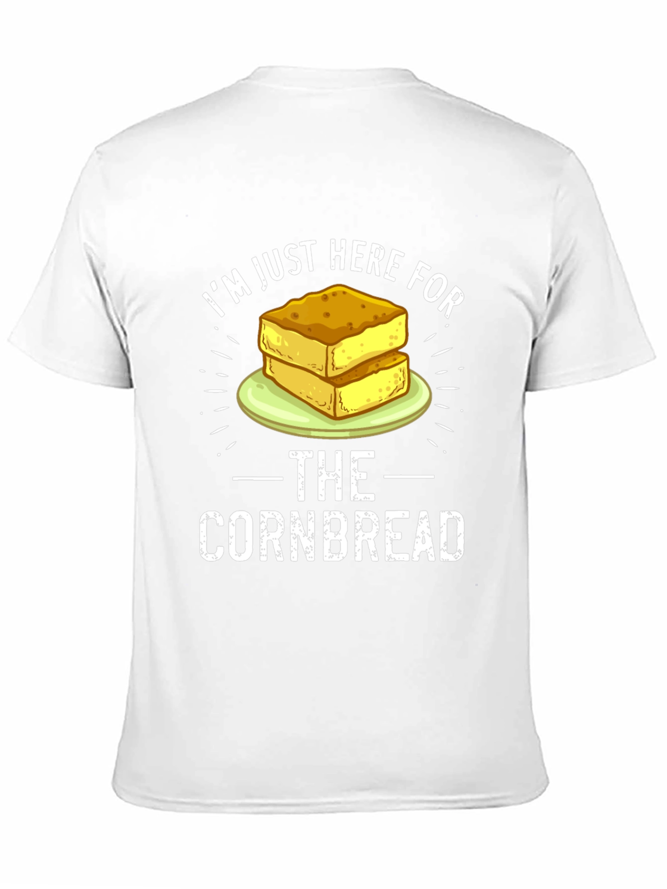 Black I'm Just Here For The Cornbread Funny Foodie T-Shirt view 11