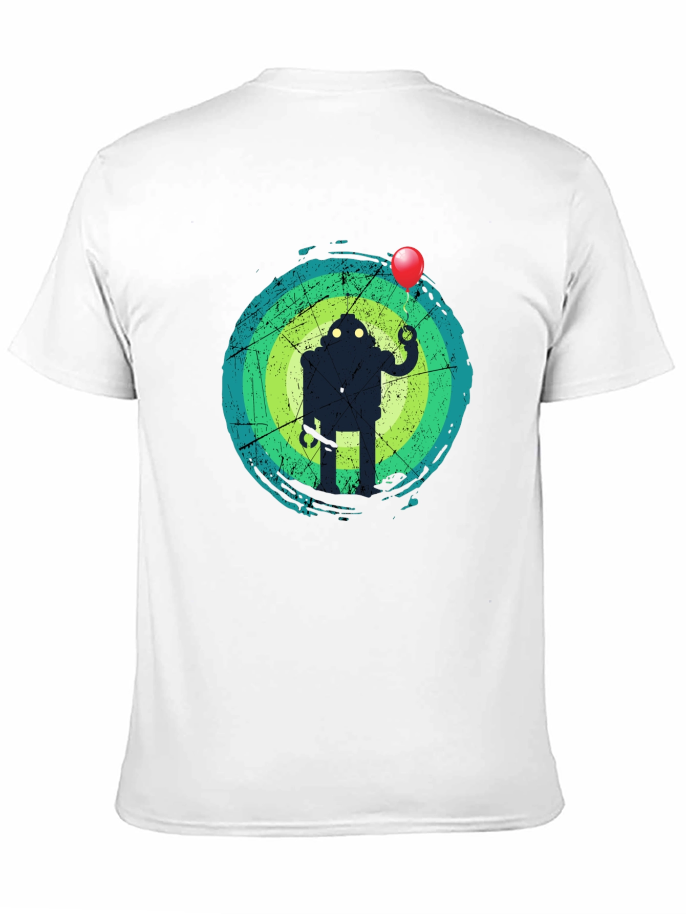 Black Robot Balloon Graphic Tee - Trendy Men's T-Shirt view 11