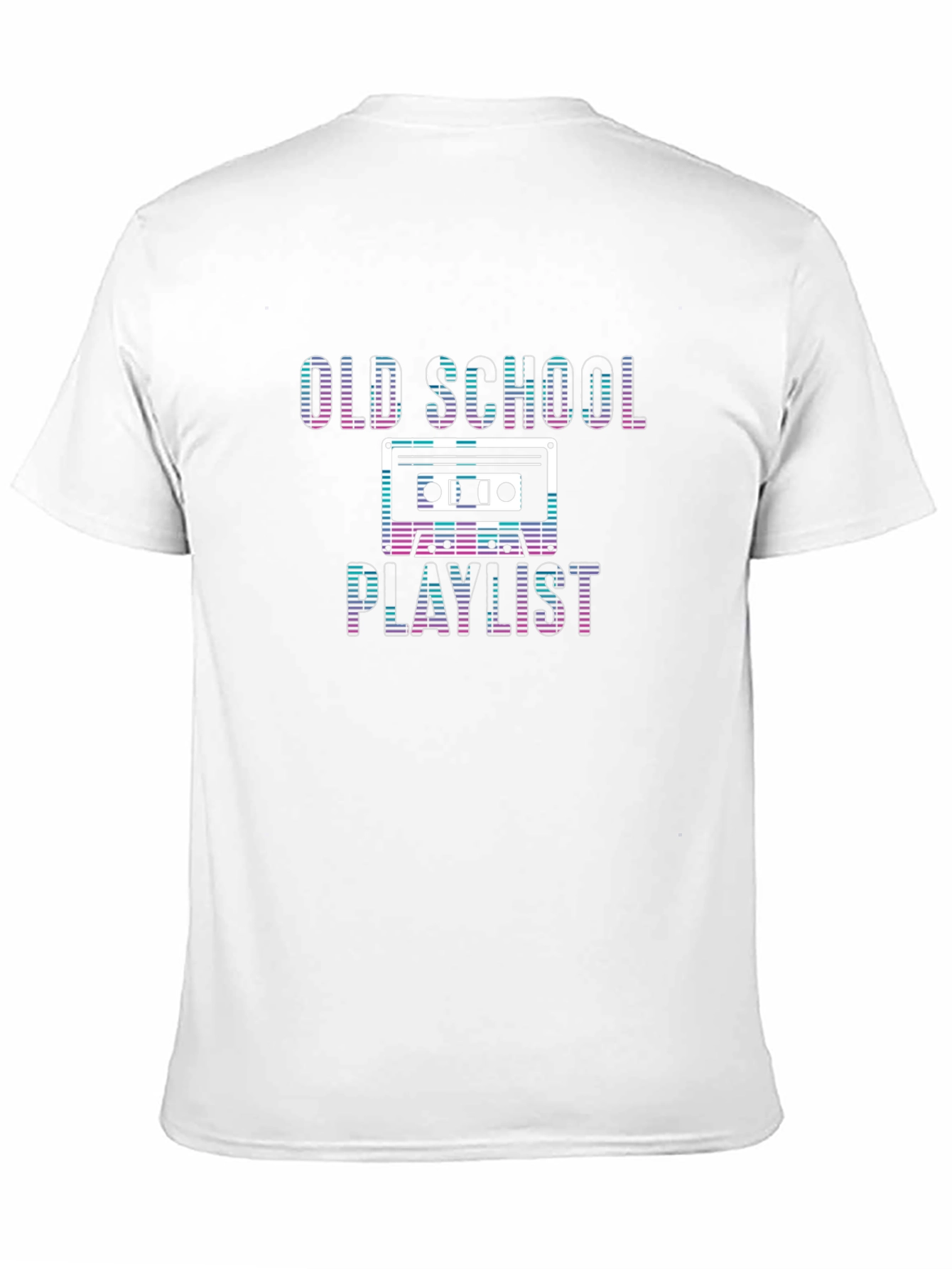 Black Retro Old School Playlist Graphic T-Shirt view 11