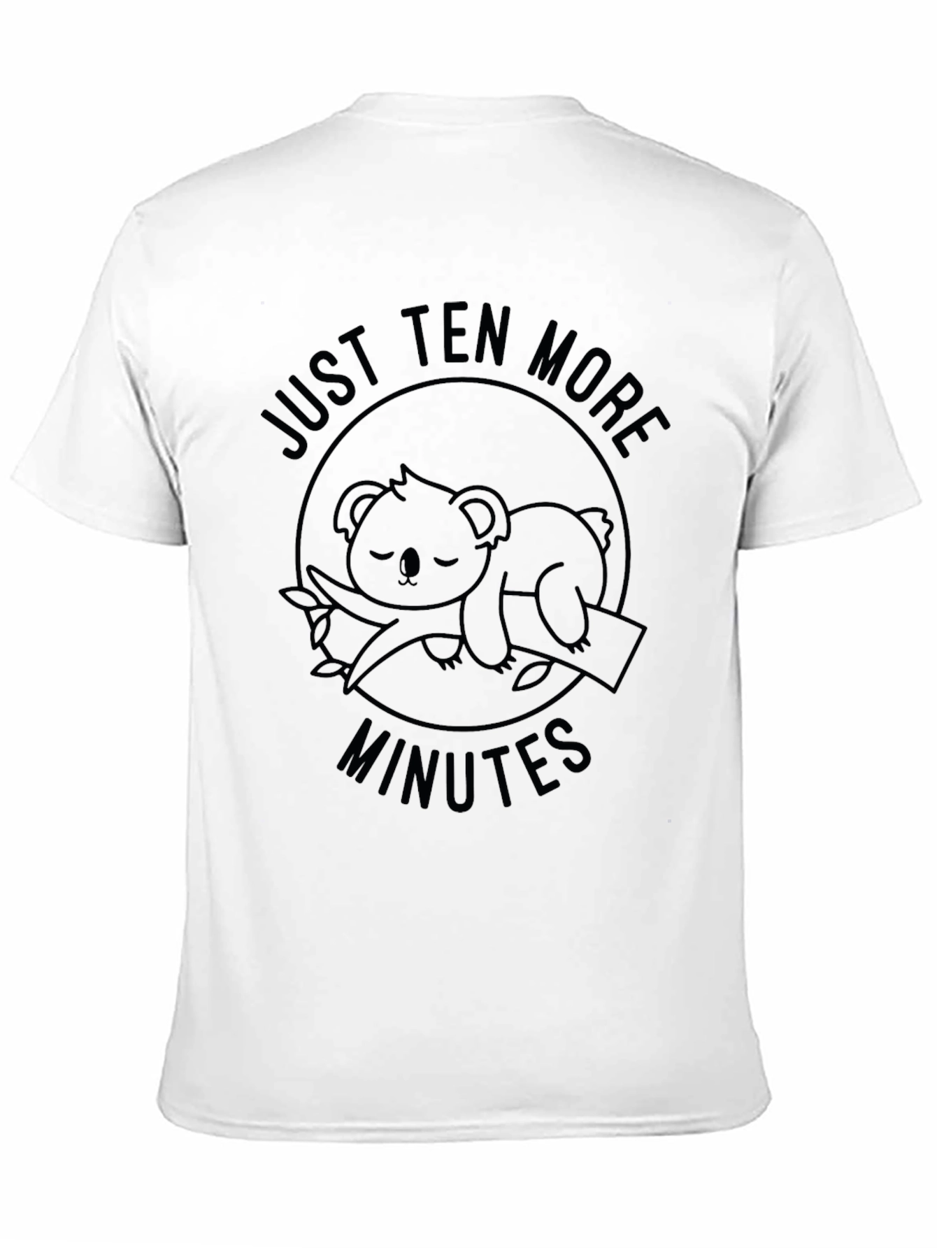 Black Just Ten More Minutes Koala T-Shirt view 11