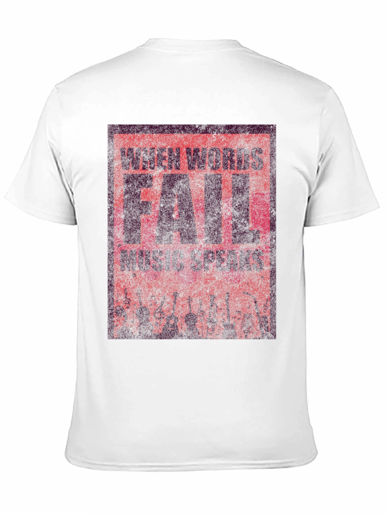Black Music Speaks T-Shirt - When Words Fail Design view 11