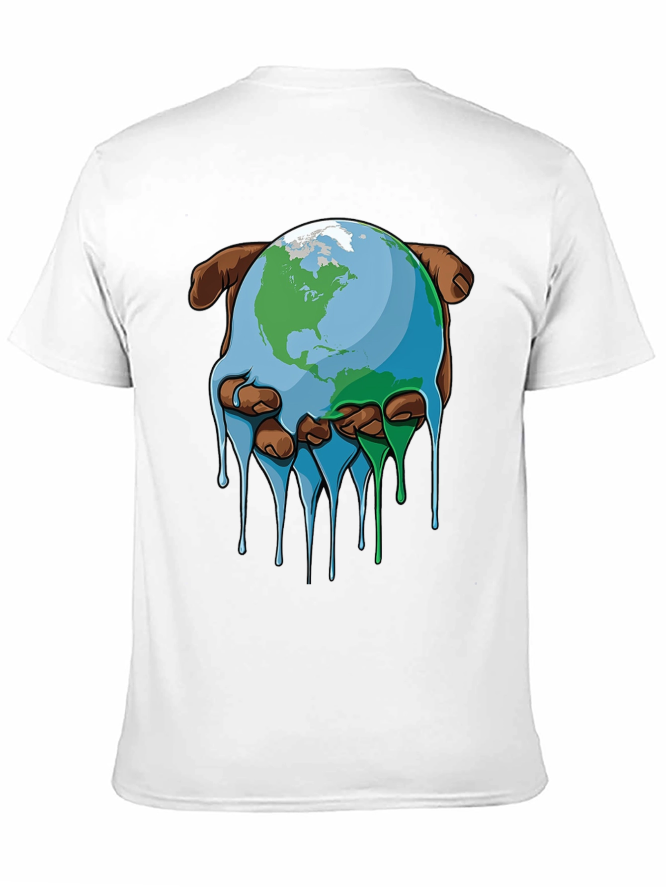 Black Melting Earth Graphic Tee - Save the Planet view 11