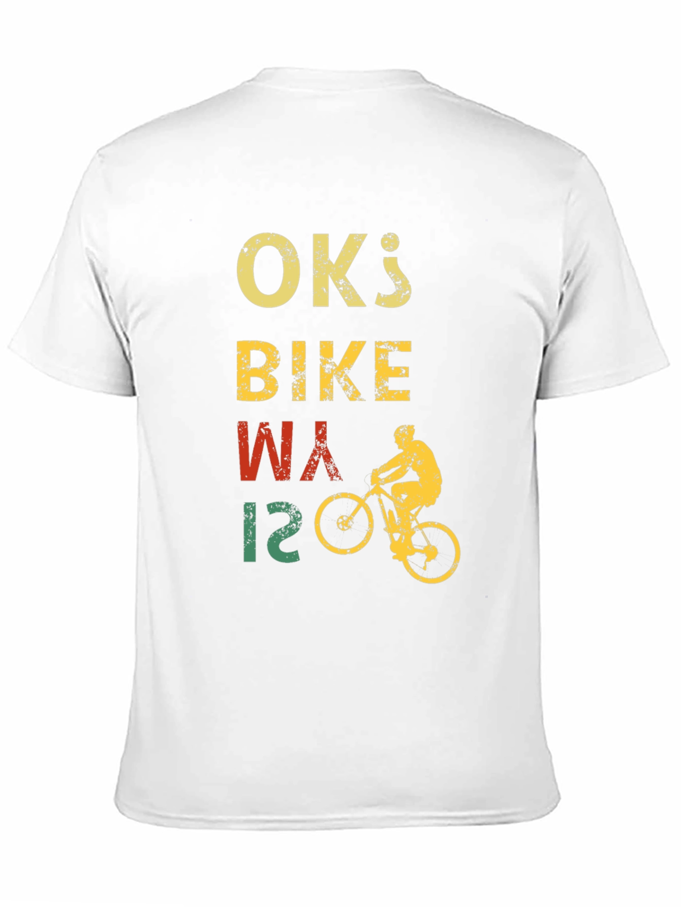 Black Vintage OK's Bike Way T-Shirt - Cyclist Design view 11