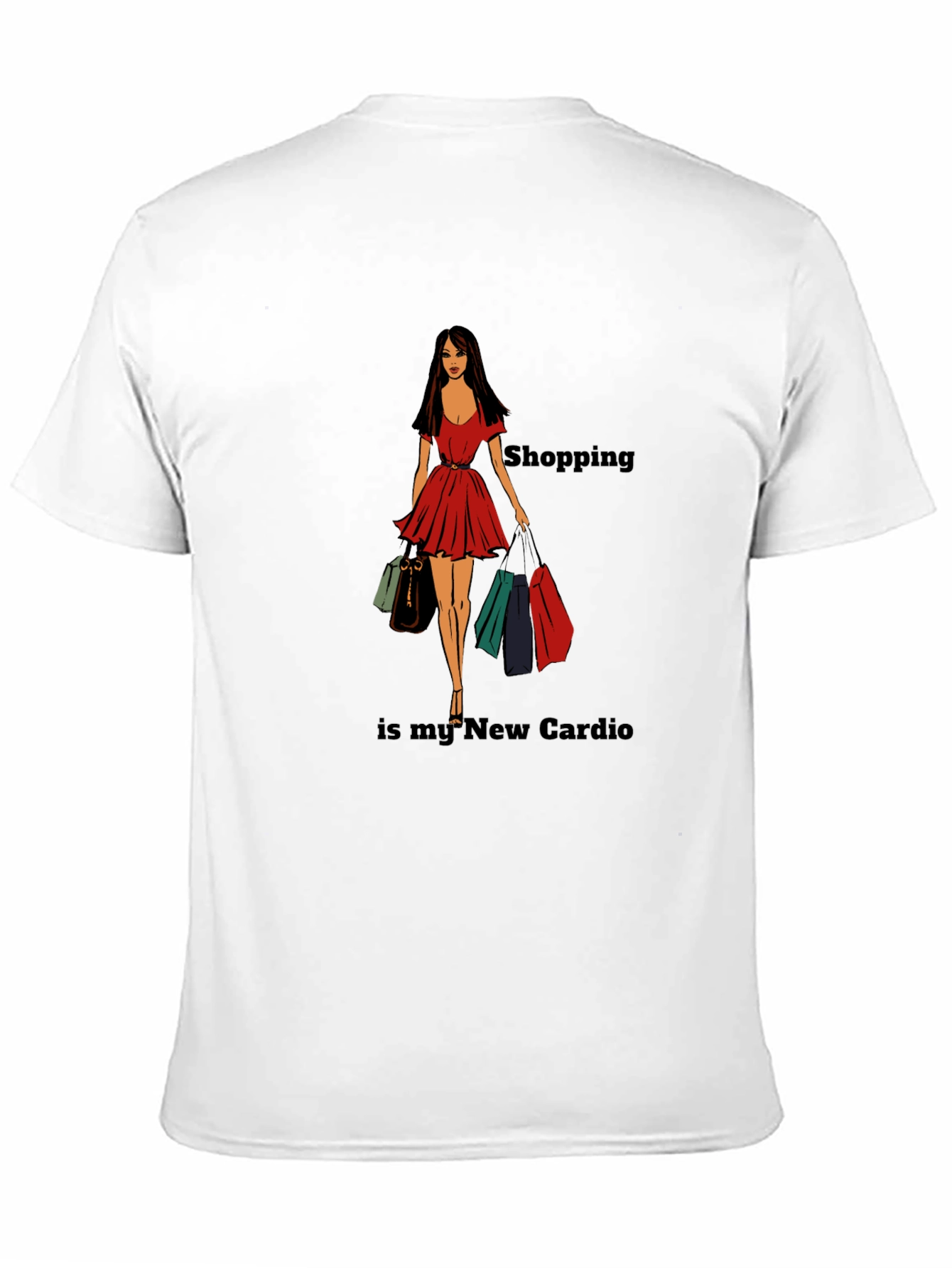 Black Shopping is My Cardio Graphic T-Shirt view 11