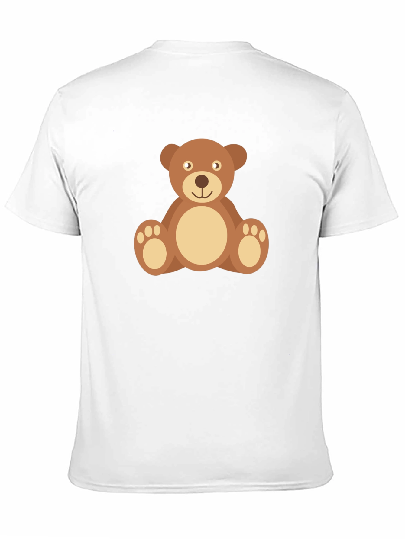Black Cute Teddy Bear Graphic Tee - Black Cotton Shirt view 11