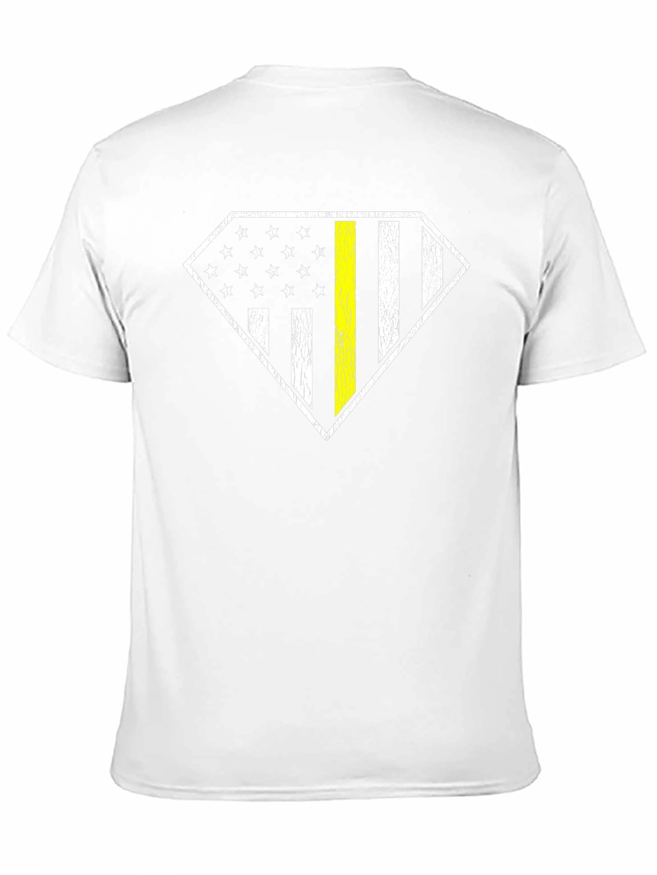 Thin Yellow Line American Flag Diamond T-Shirt - 11