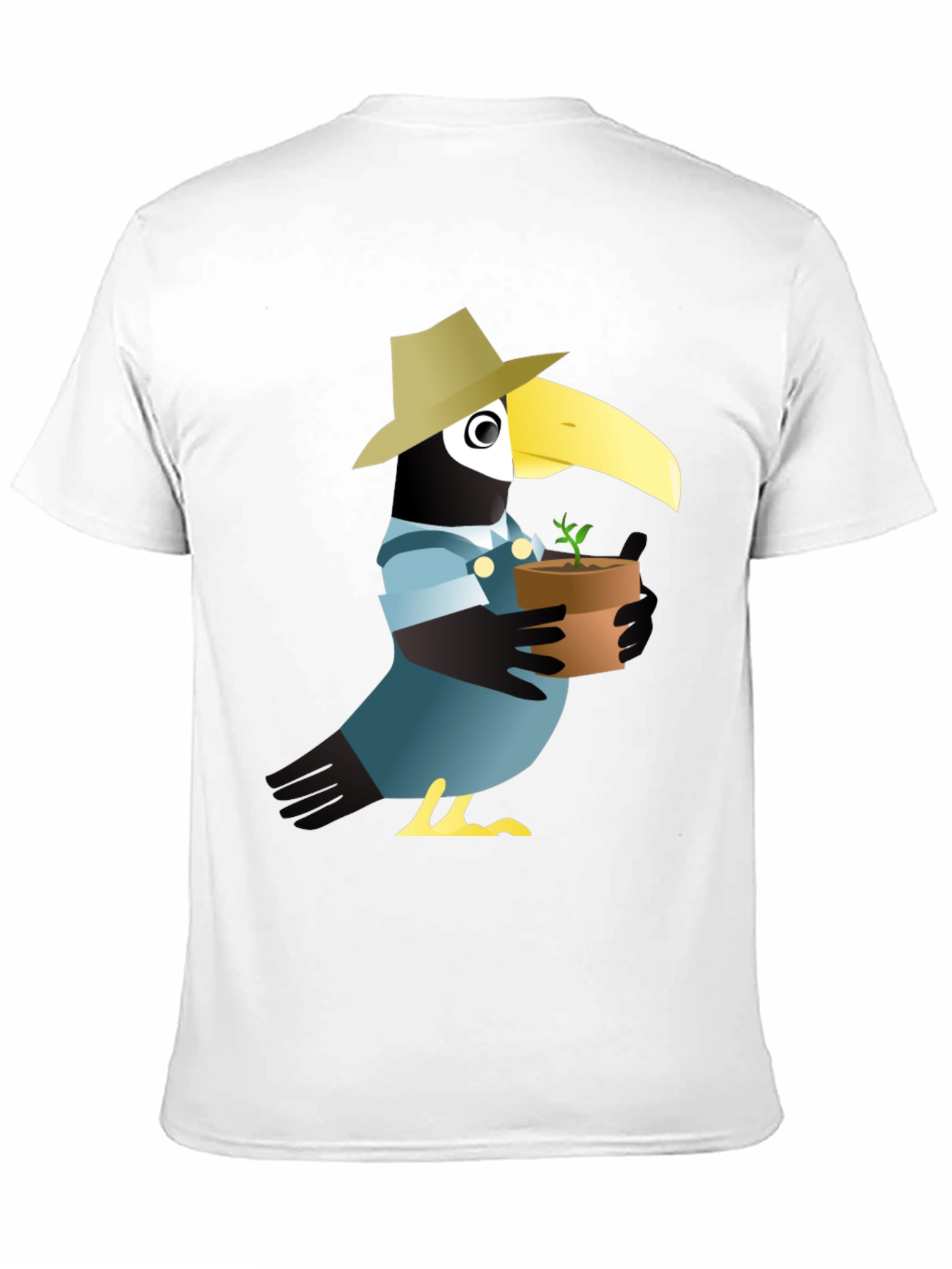 Black Quirky Crow Gardener Graphic Tee - Black Cotton view 11