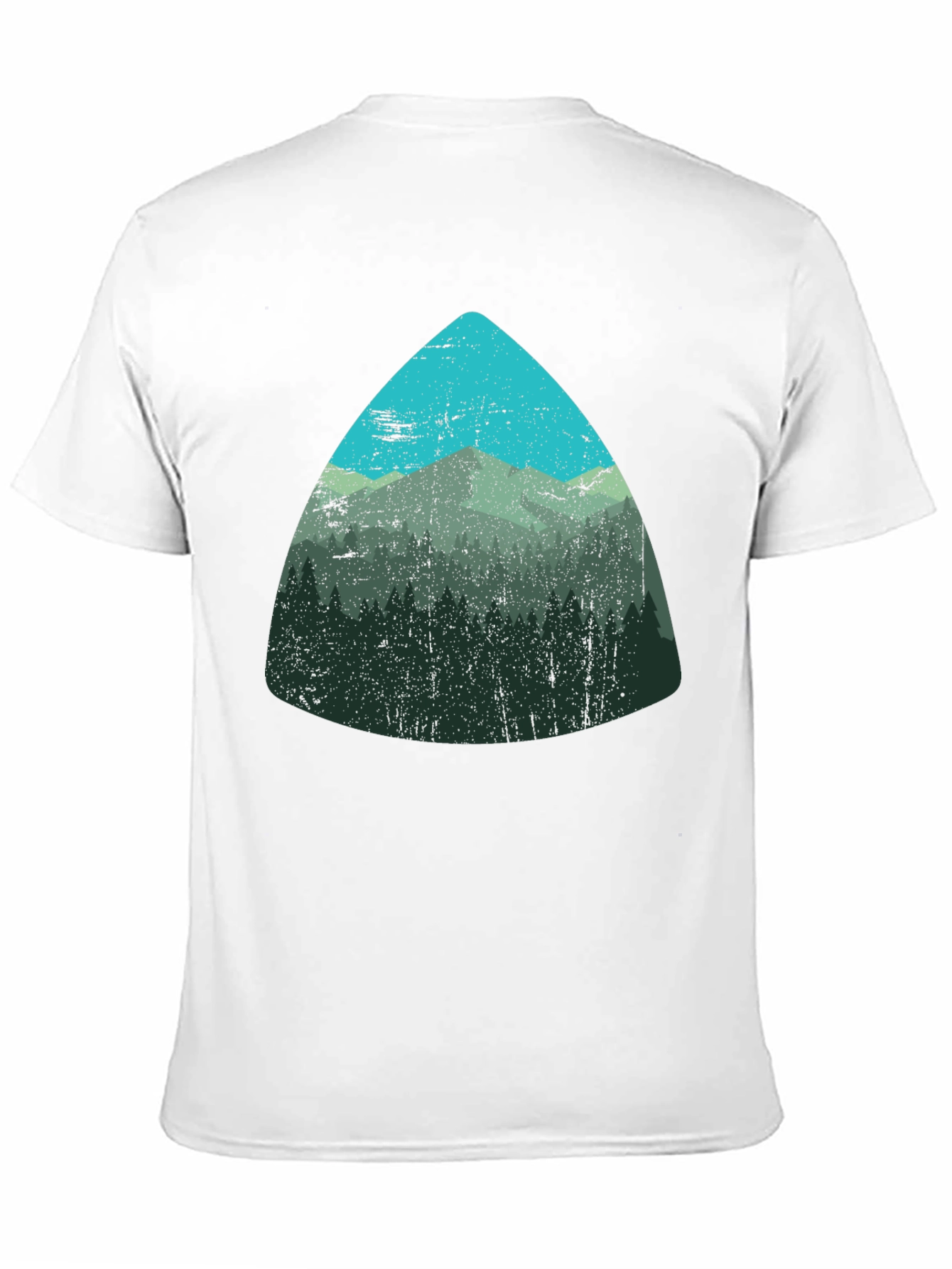 Black Mountain Scene Graphic Tee - Soft Black T-Shirt view 11