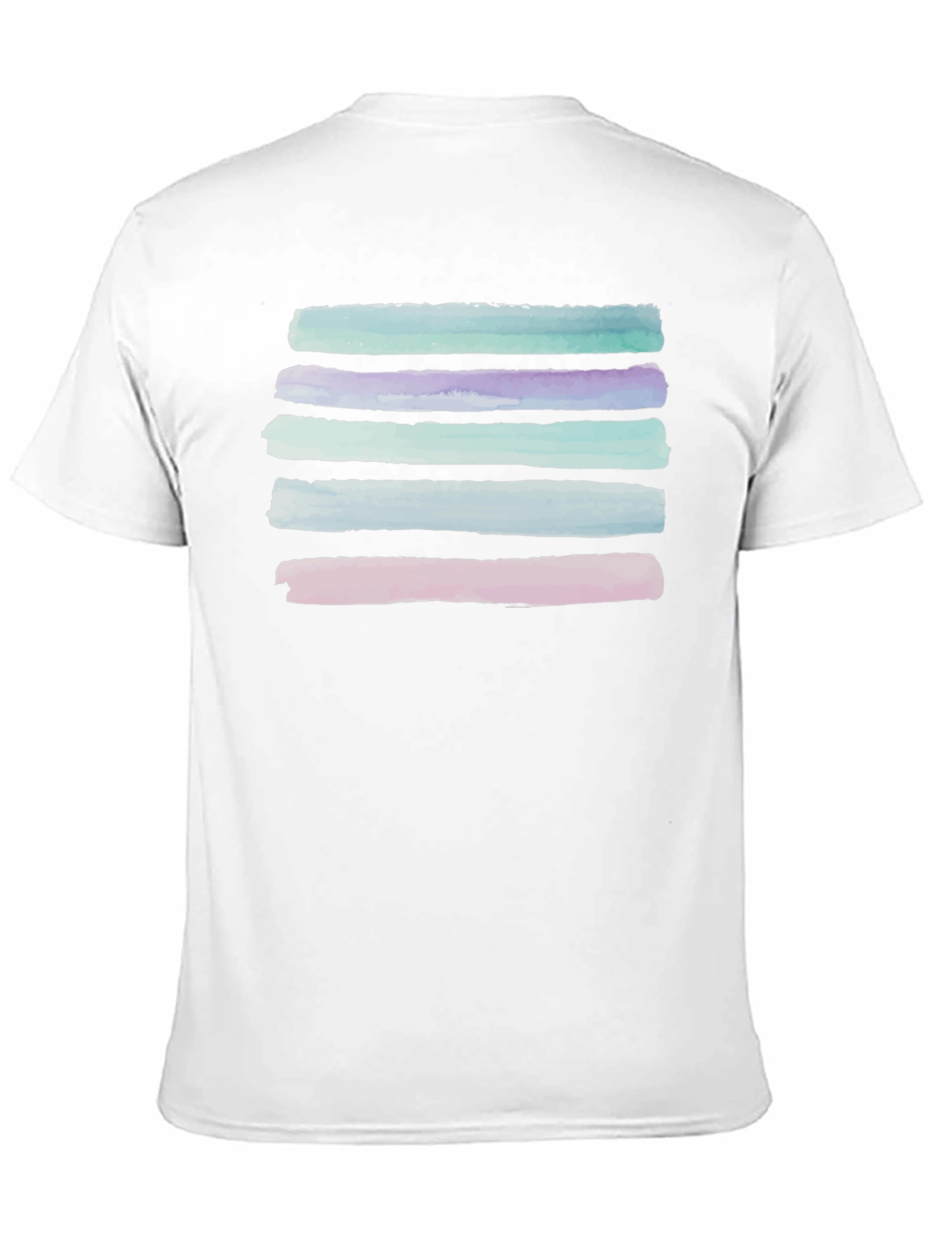 Black Abstract Stripe Watercolor T-Shirt view 11
