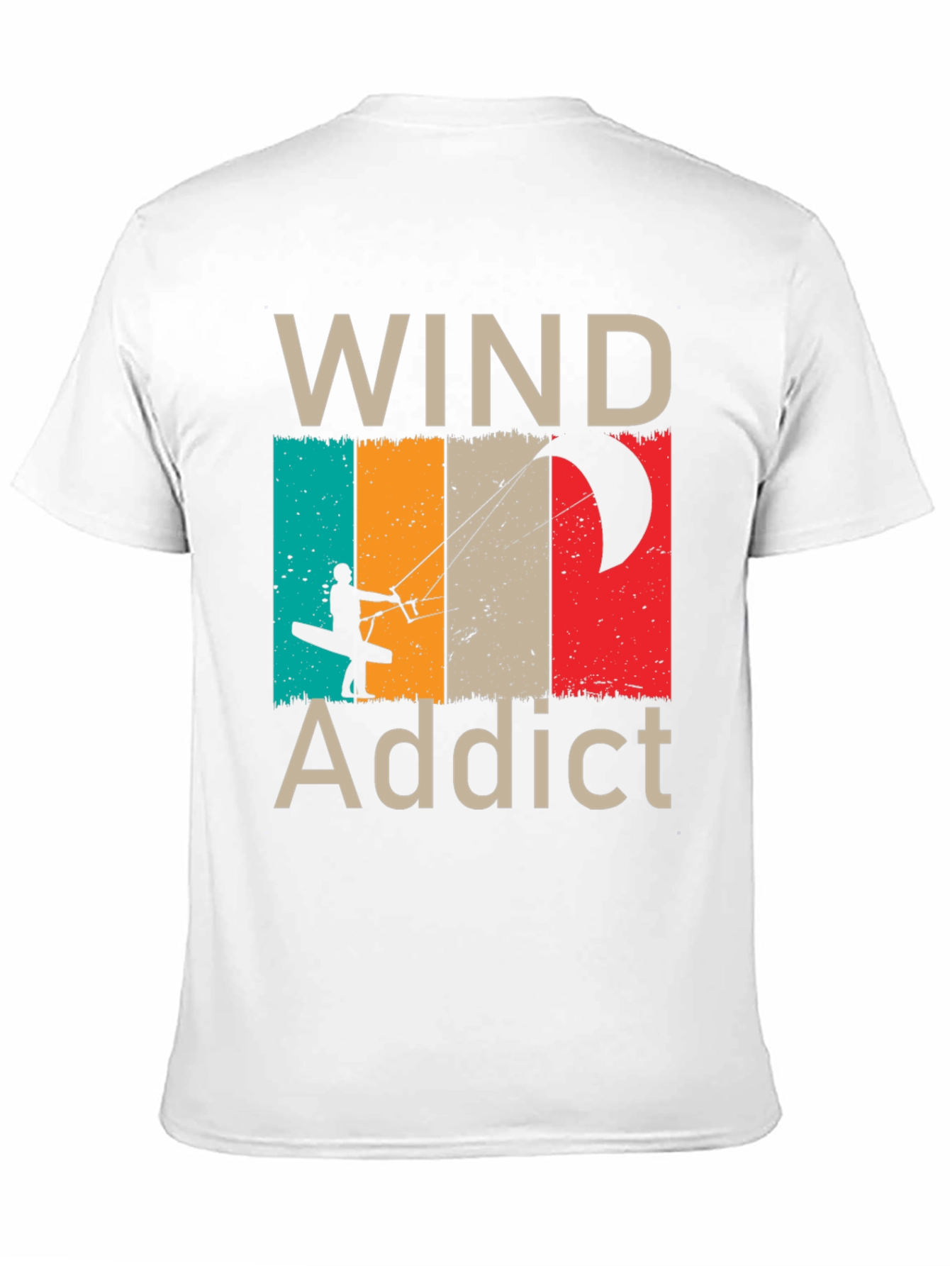 Black Wind Addict T-Shirt - Kiteboarding Design view 11
