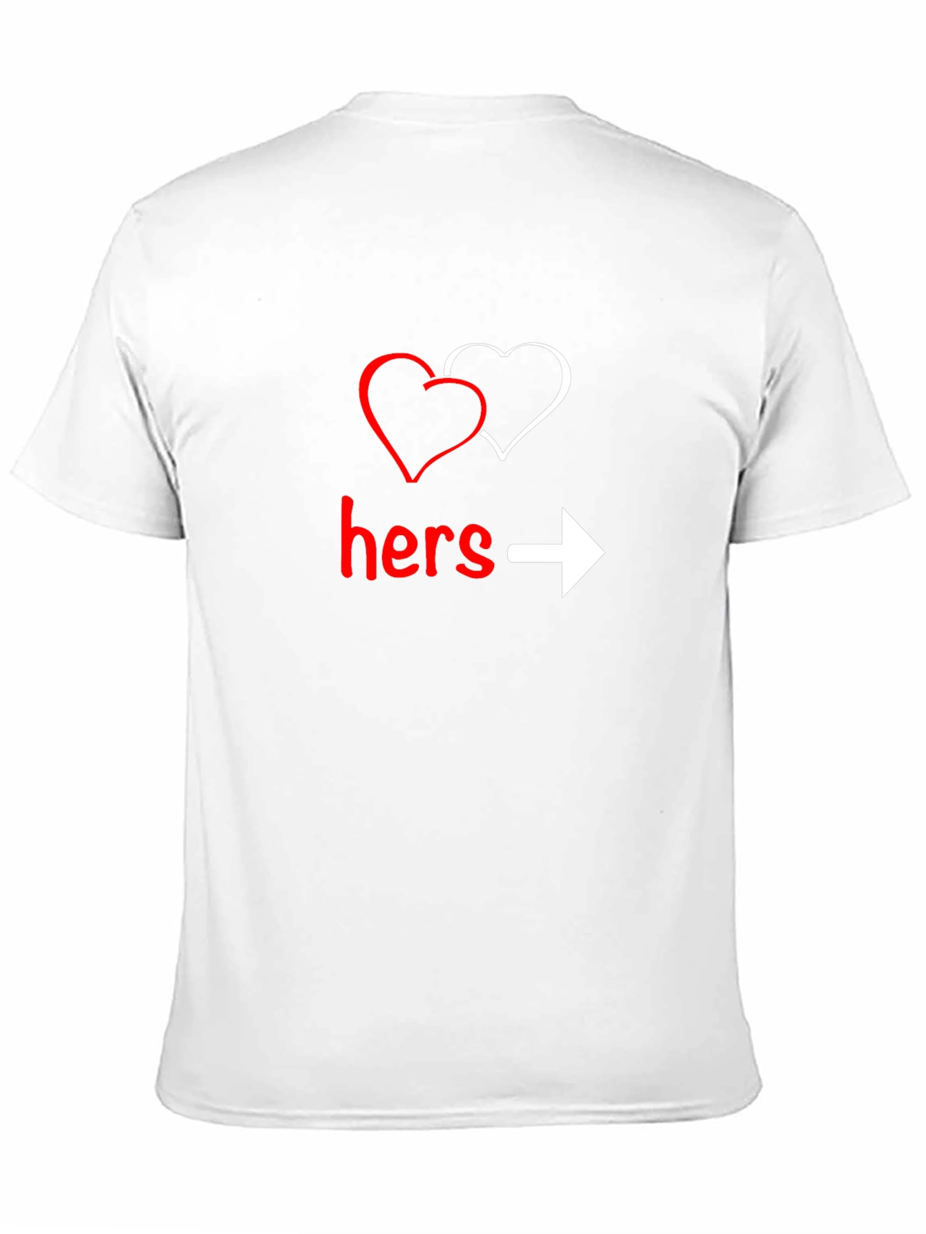 Black Hers Graphic T-Shirt - Valentine's Day Gift view 11