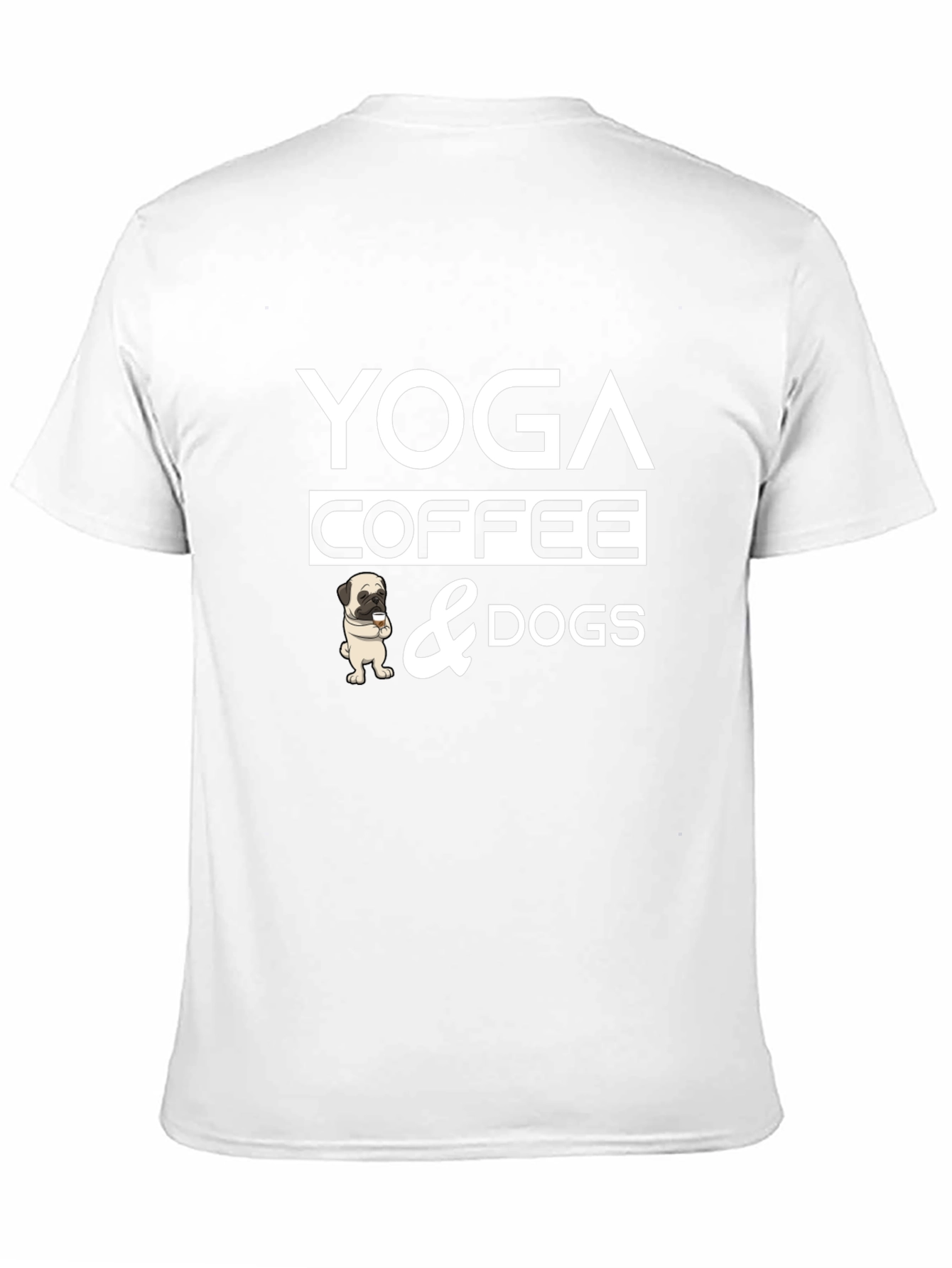 Black Yoga Coffee and Dogs Graphic Tee view 11