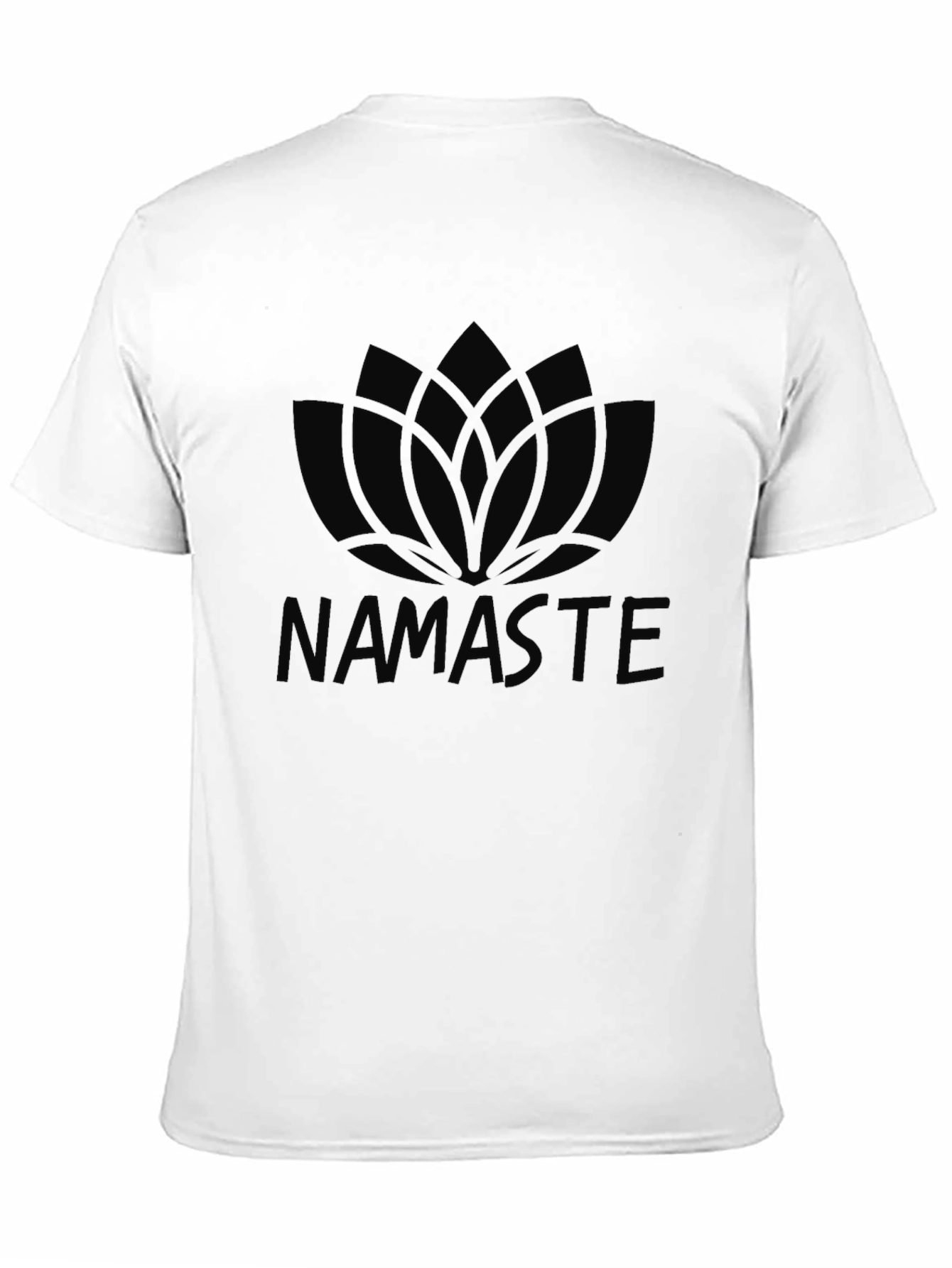 Black Namaste Lotus Graphic Black T-Shirt view 11