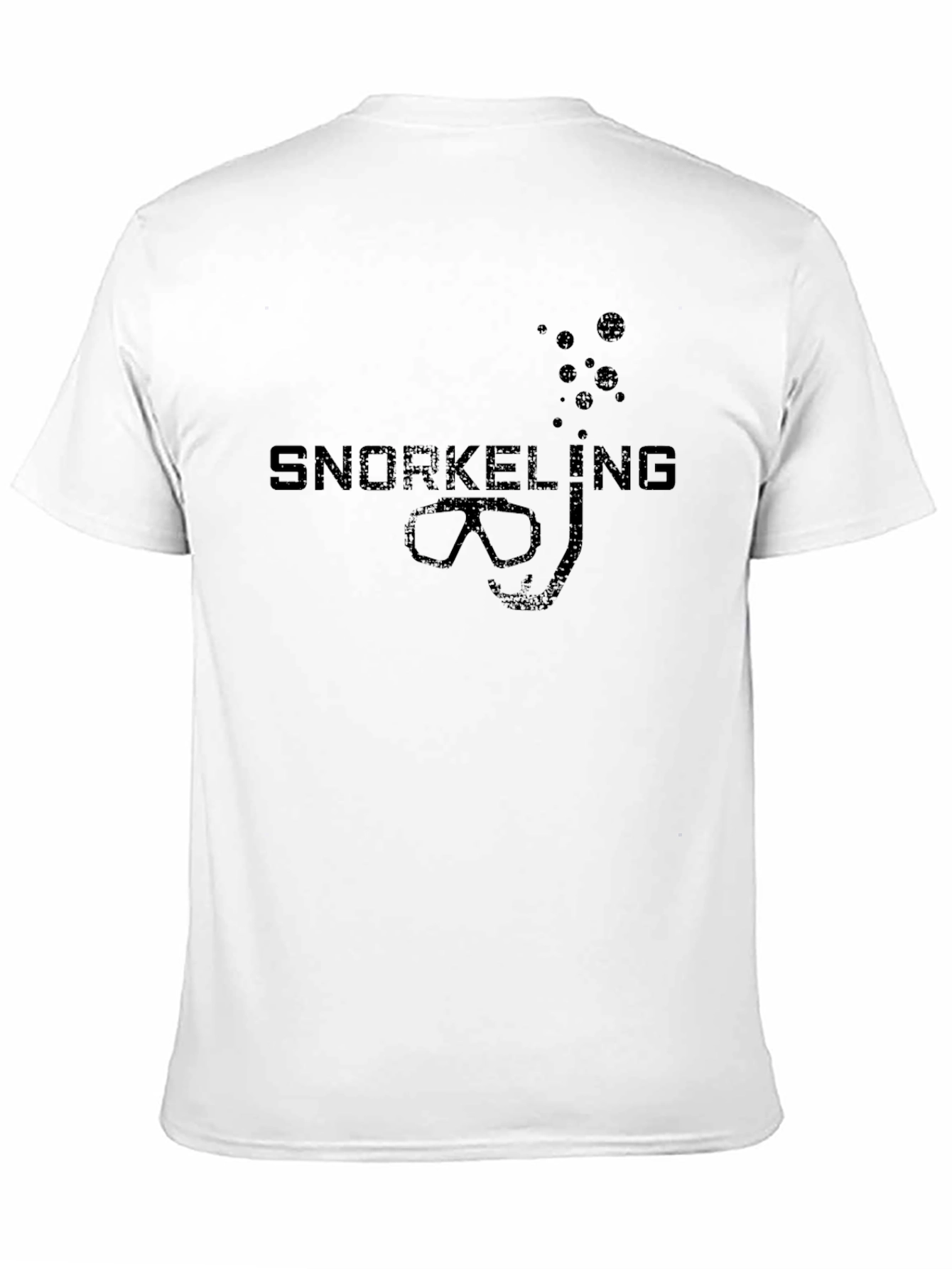 Black Snorkeling Graphic Tee - Black Cotton T-Shirt view 11