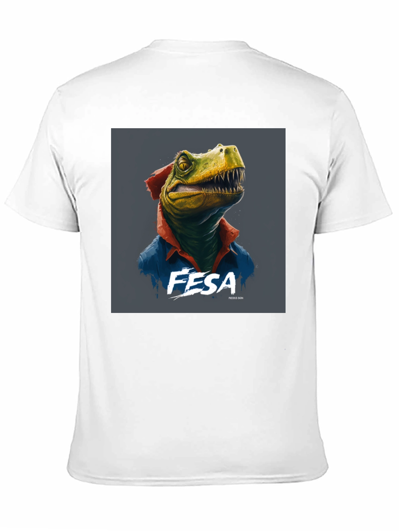 Black FESA Dinosaur Graphic Black T-Shirt view 11