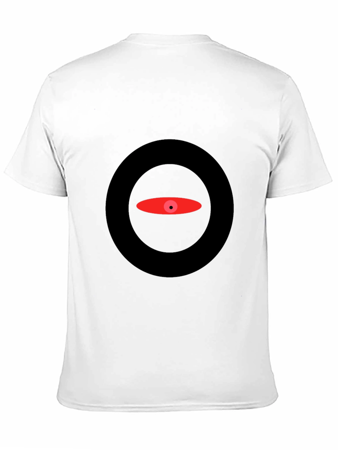 Black Abstract Eye Graphic Black T-Shirt view 11