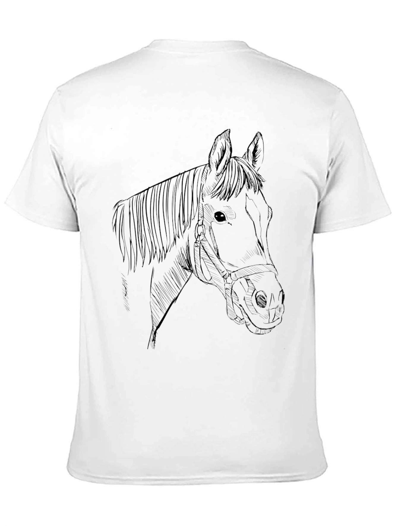 Black Black Horse Outline Graphic Tee view 11
