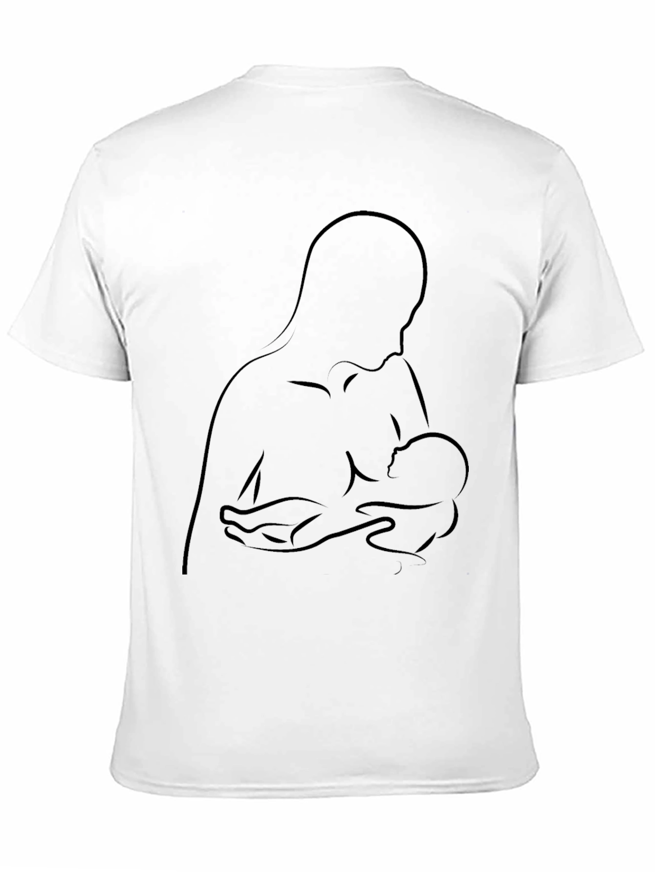 Black Breastfeeding Graphic Tee - Black Cotton Comfort view 11