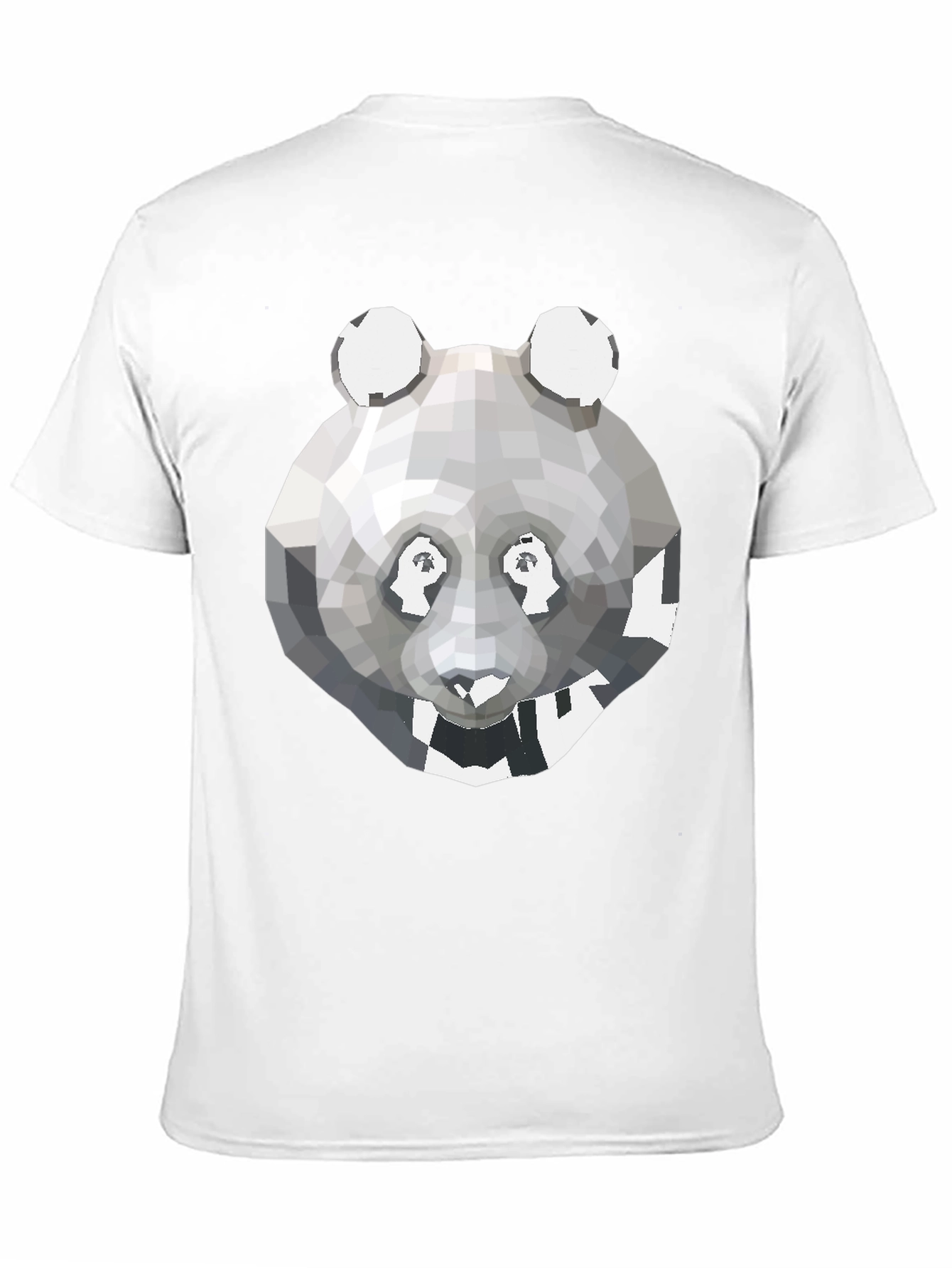 Black Geometric Panda Graphic Tee - Modern Men's T-Shirt view 11