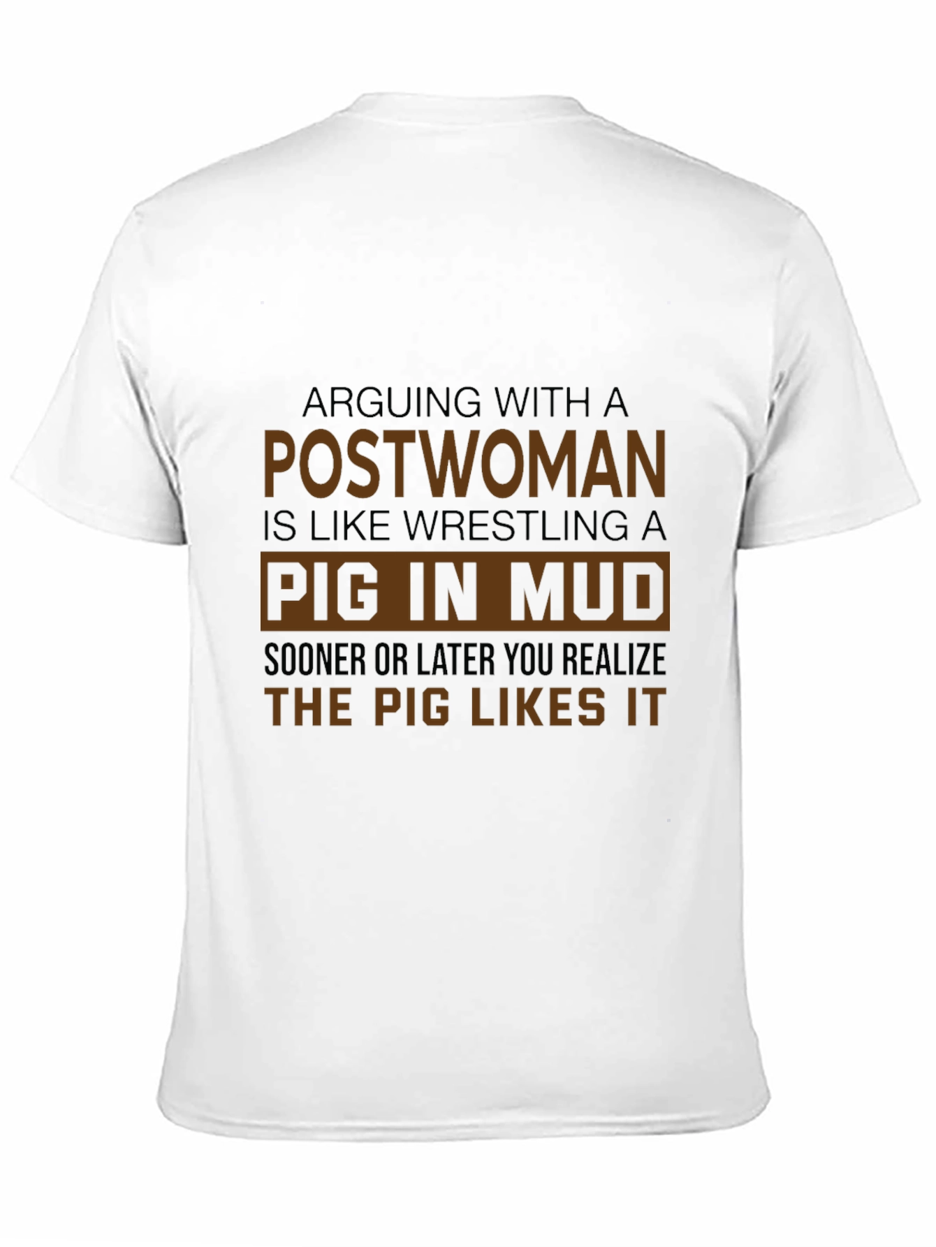 Black Arguing With a Postwoman T-Shirt view 11