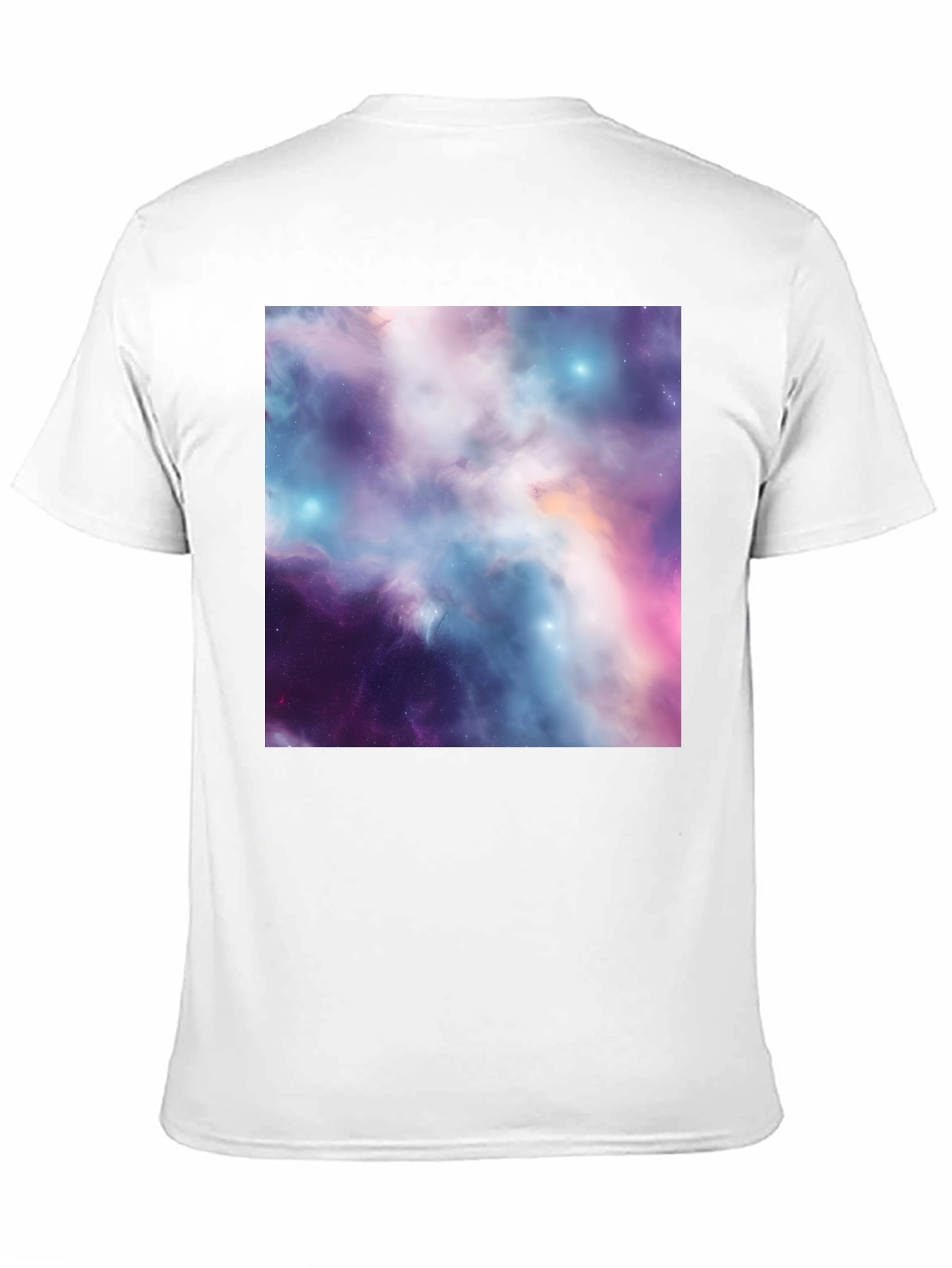 Black Nebula Print Black T-Shirt view 11