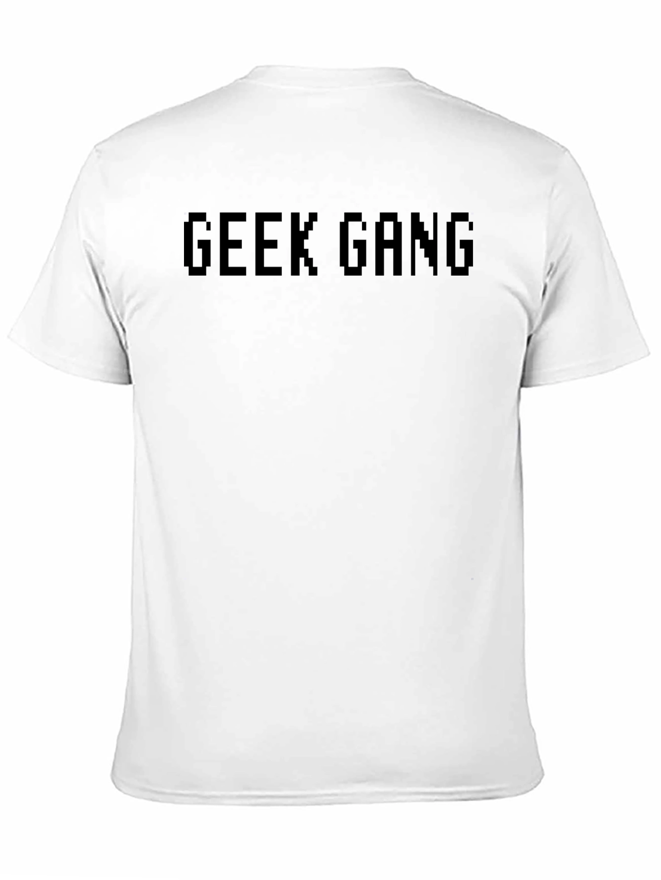 Black Geek Gang Pixel Graphic Black T-Shirt view 11