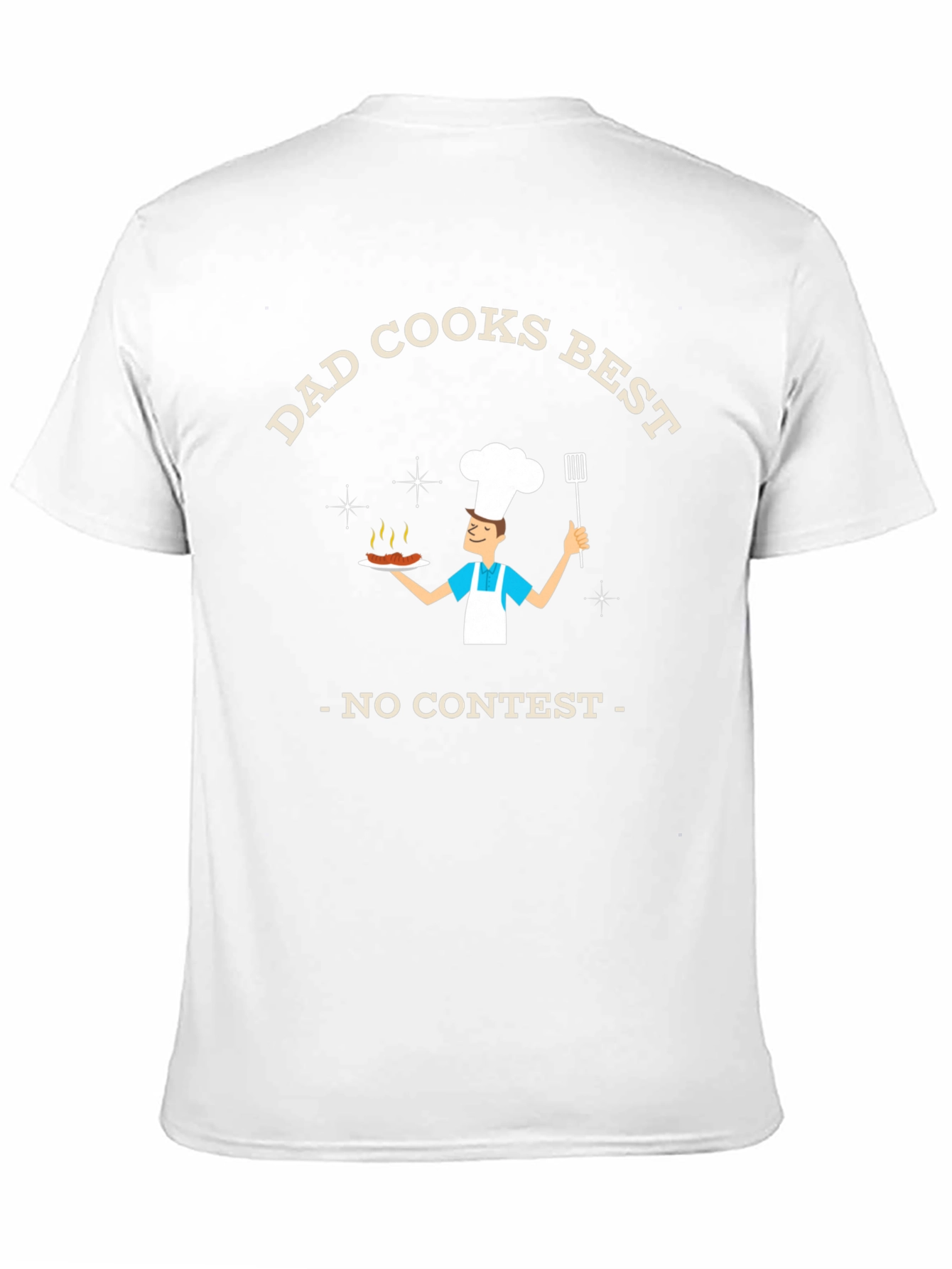 Black Dad Cooks Best T-Shirt - No Contest BBQ Chef Tee view 11