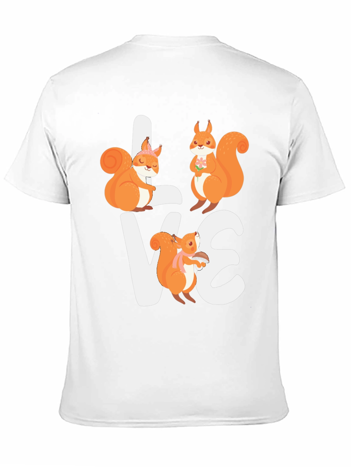 Black Squirrel Love Graphic T-Shirt - Adorable Animal Tee view 11