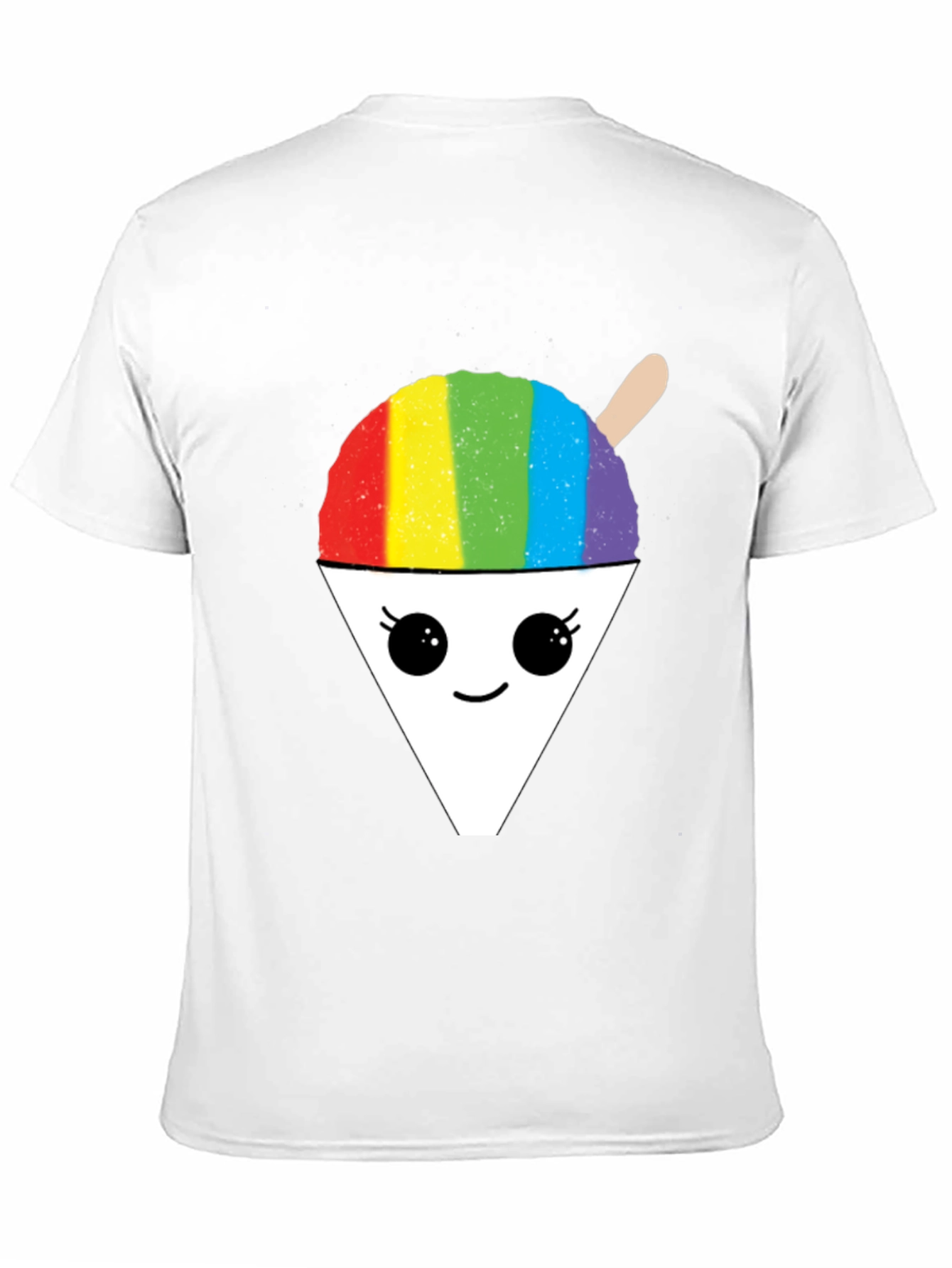Black Rainbow Shaved Ice Graphic Tee - Cute Foodie Shirt view 11