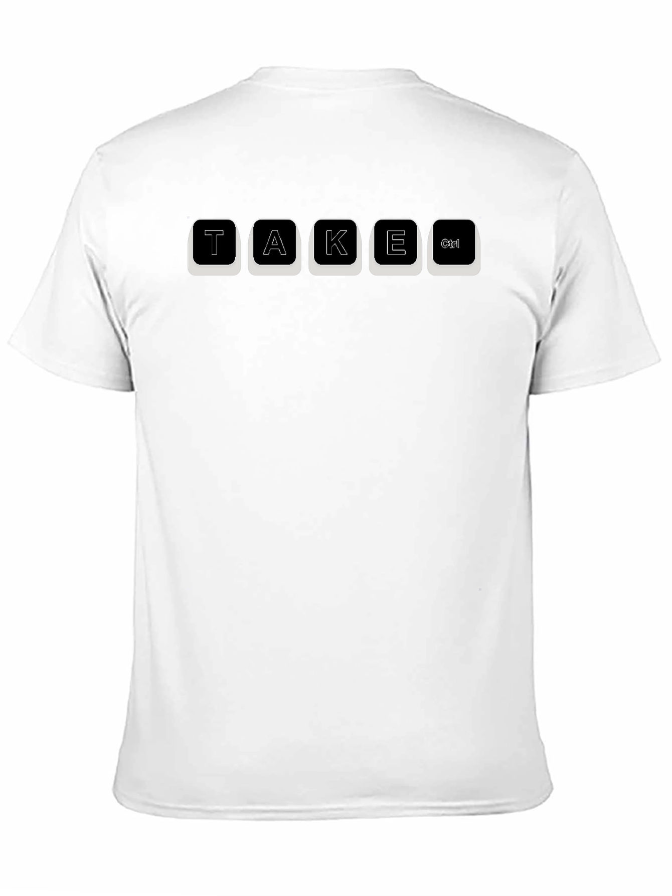 Black Take Control Funny Graphic T-Shirt view 11