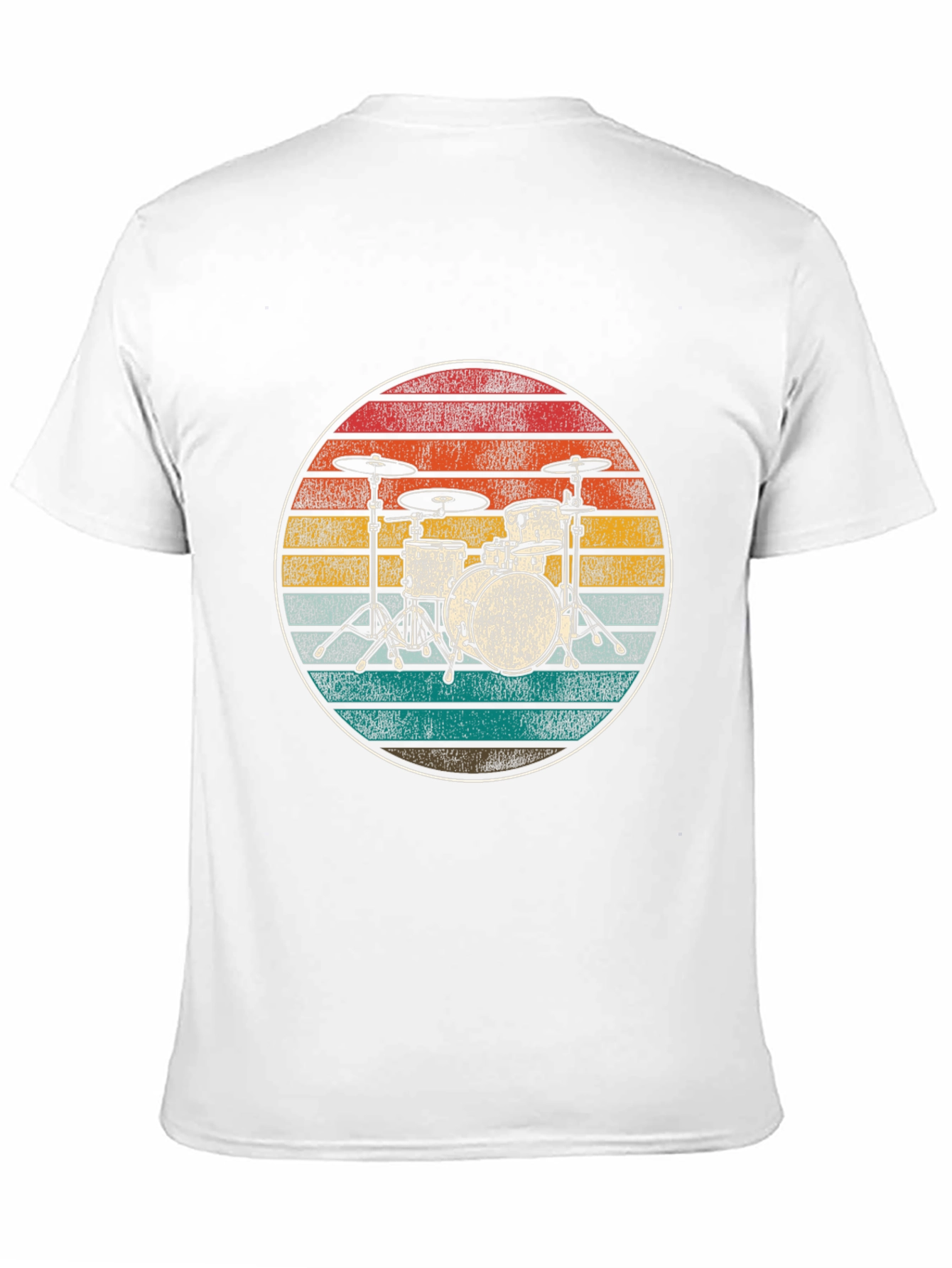 Black Vintage Drum Set T-Shirt - Retro Band Tee view 11