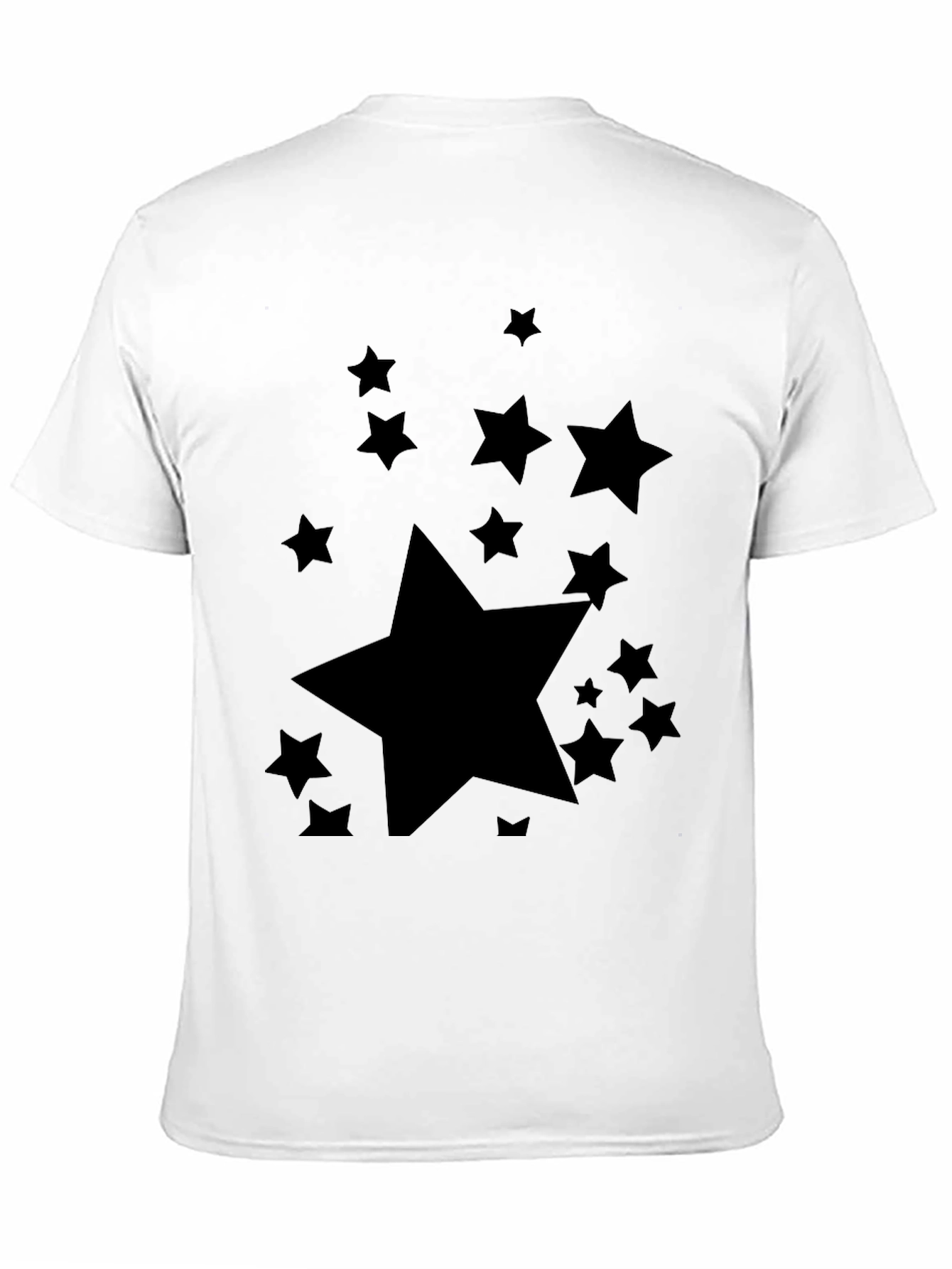 Black Starry Night Black T-Shirt view 11