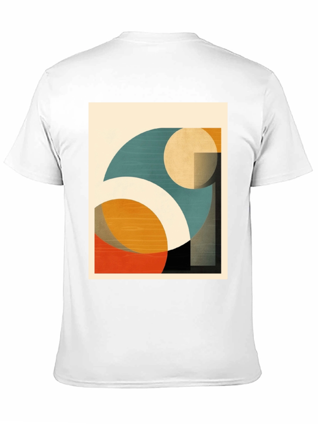 Black Geometric Art T-Shirt: Modern Abstract Design view 11