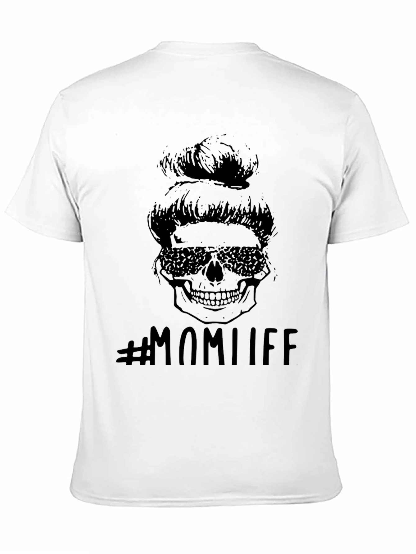 Black Mom Life Skull T-Shirt view 11