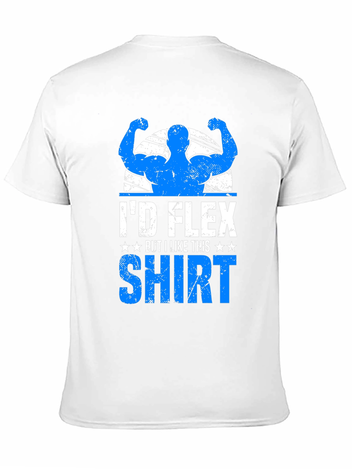 Black I'd Flex But I Like This Shirt - Novelty Graphic Tee view 11